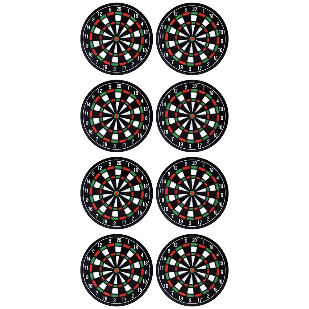 ARTIBETTER 8-Piece Coaster Set - Cork Dartboard Cup Mats, Round Heat-Resistant Drink Coasters for Tea, Coffee & Beverages - Perfect for Home, Office & Pub Use
