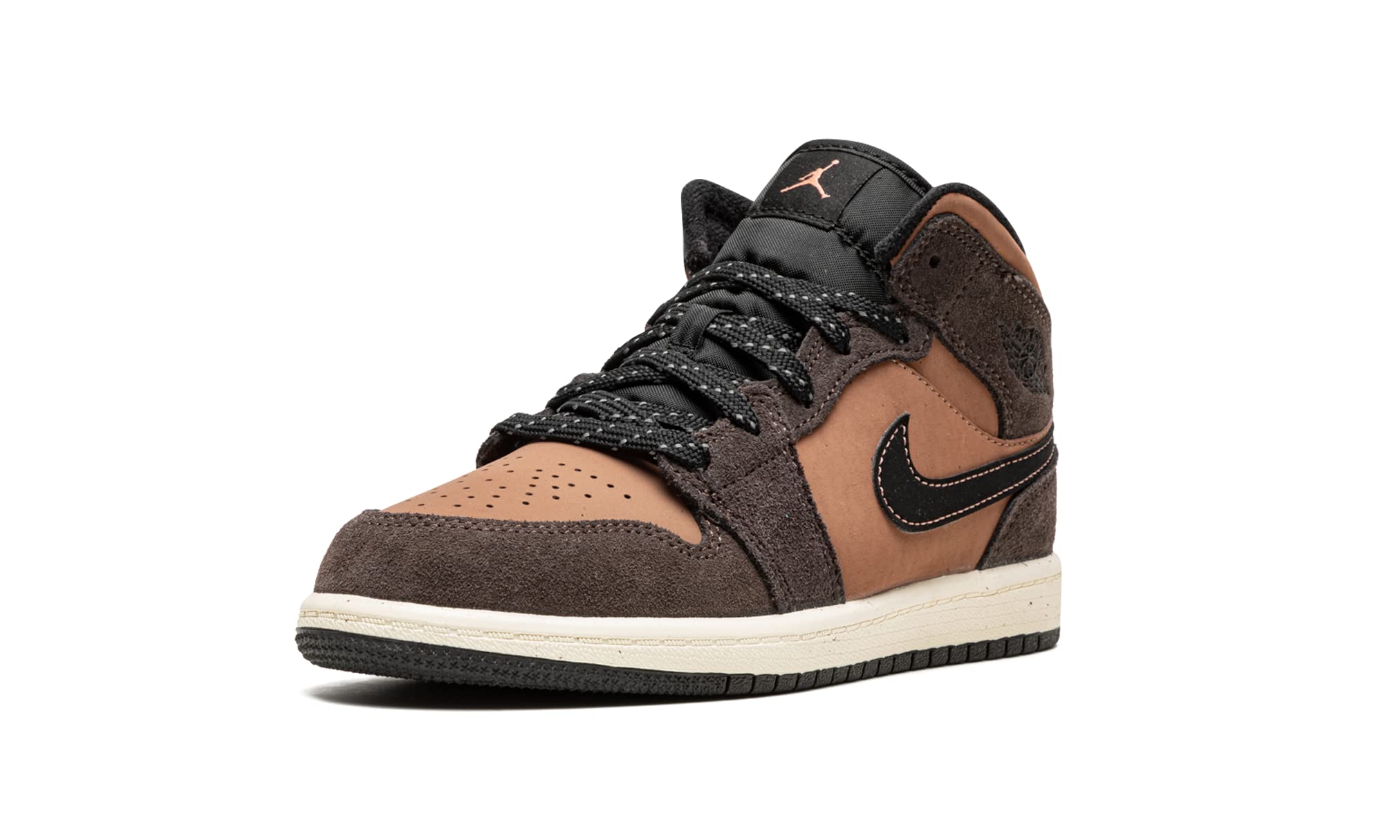 Nike Jordan 1 Mid Dark Chocolate DC7249-200 Basketball Shoes for Kids - Comfortable Preschool Sneakers for School, Playground & Casual Wear