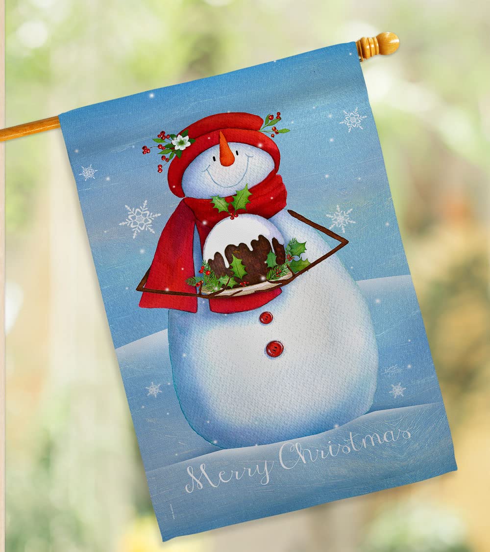 Snowman Christmas Flag Set 28x40