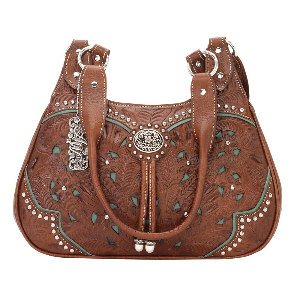 American West Women's Lace 3-Compartment Scoop Tote Bag - Stylish Handbag for Work, Travel & Shopping
