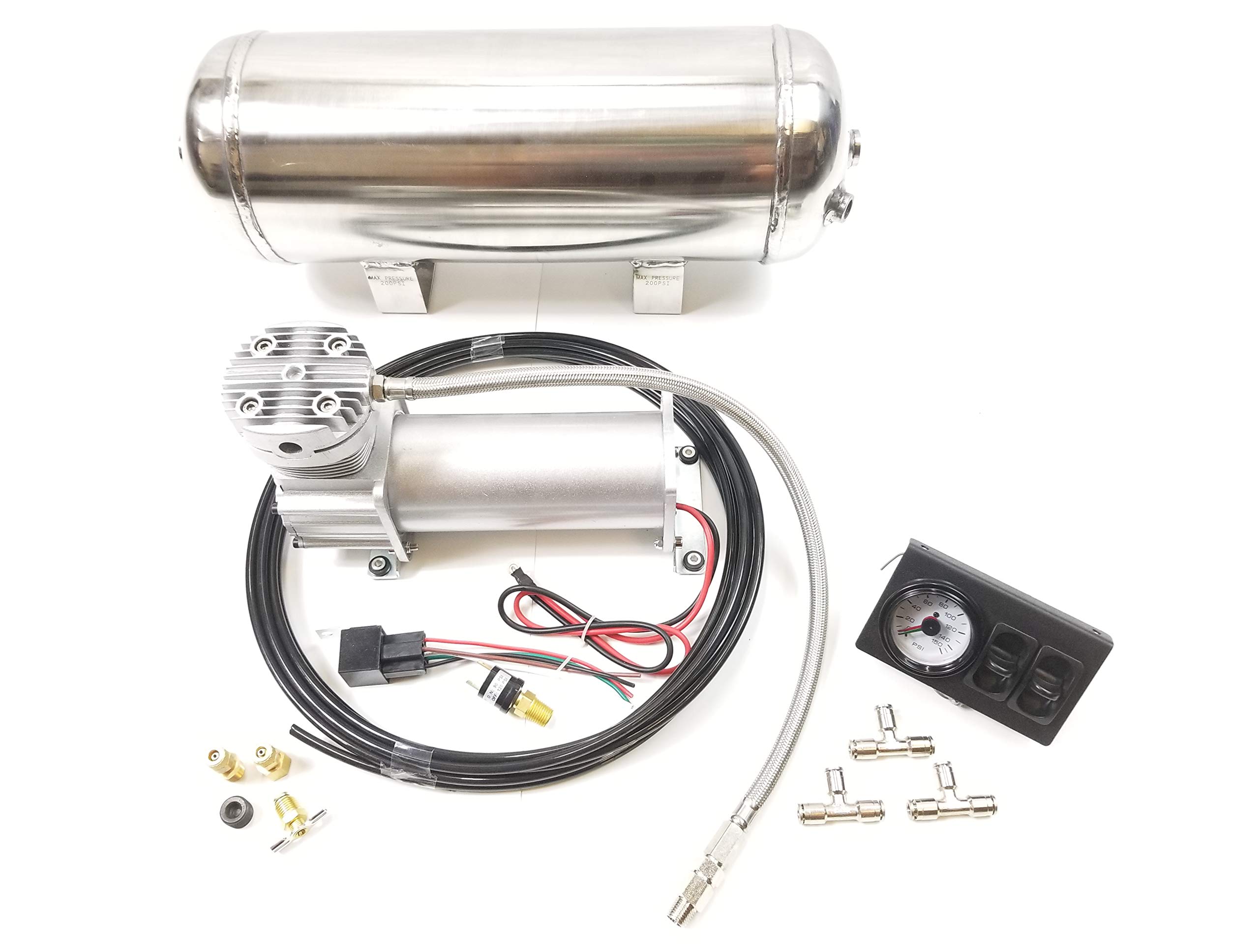 Premium Active Air Universal Towing Helper Assist - Air Ride Suspension Control Management System with Dual Switch - Perfect for Trucks, SUVs & Heavy-Duty Towing Applications