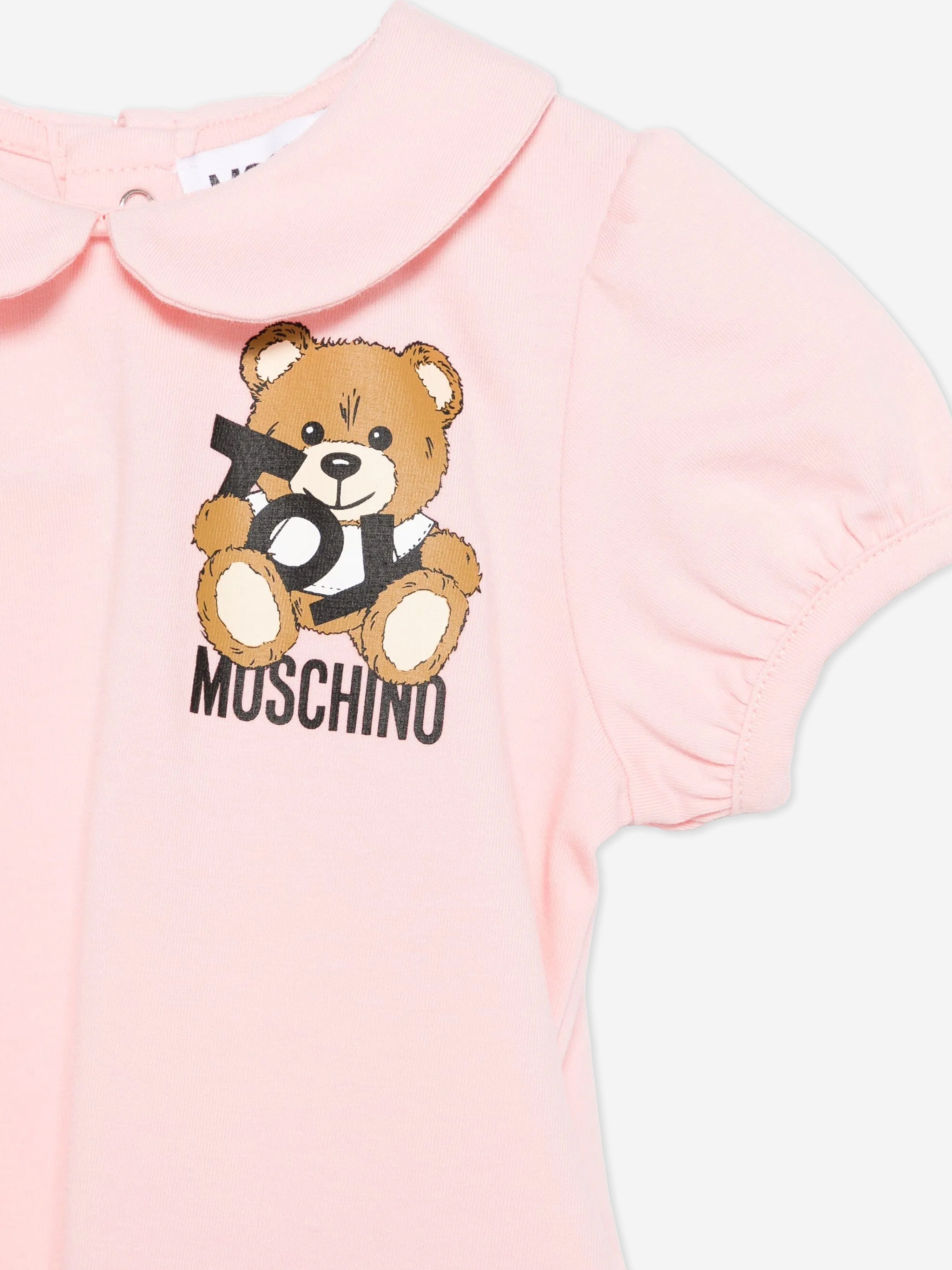 Pink Teddy Bear Dress Set for Baby Girls - Soft & Cute Outfit for Parties, Photos & Special Occasions