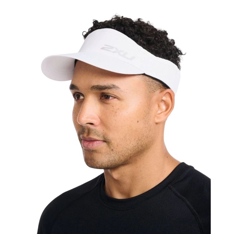 2XU Performance Running Visor for Men & Women - Lightweight, Sweat-Wicking Sun Protection for Outdoor Running, Cycling, Hiking & Sports