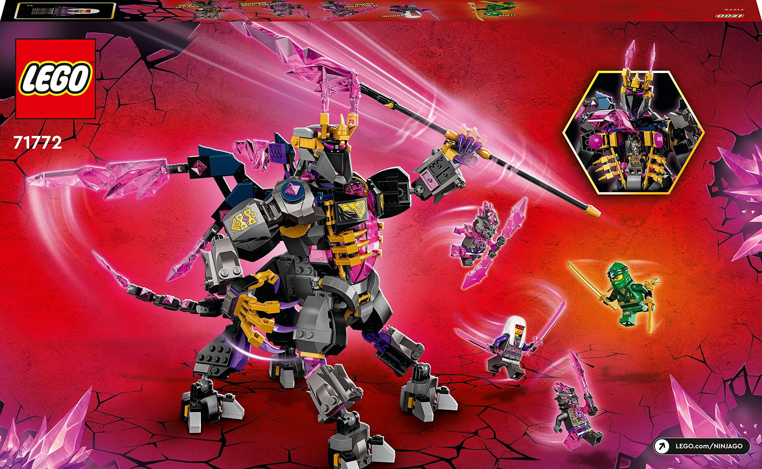 LEGO 71772 Ninjago Crystal King Building Set with Action Figure, Toy Sword & Mini Lloyd Figure - TV Series Crystallized - Perfect Gift for Kids | Birthday, Christmas & Playtime Battles