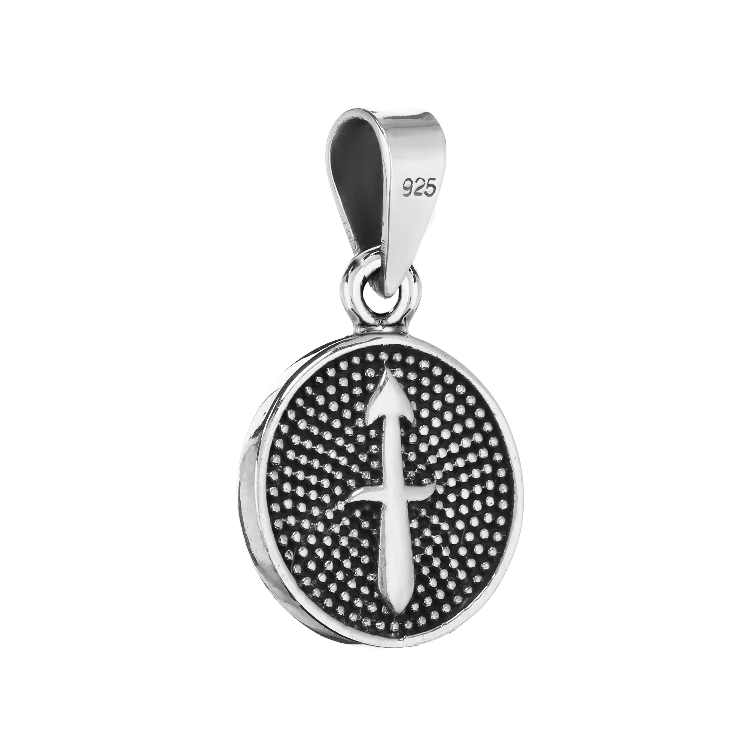 NKlaus 14.7mm Sagittarius Zodiac Pendant Necklace - 925 Sterling Silver Horoscope Jewelry Gift for Women - Perfect for Birthdays, Christmas & Astrology Lovers