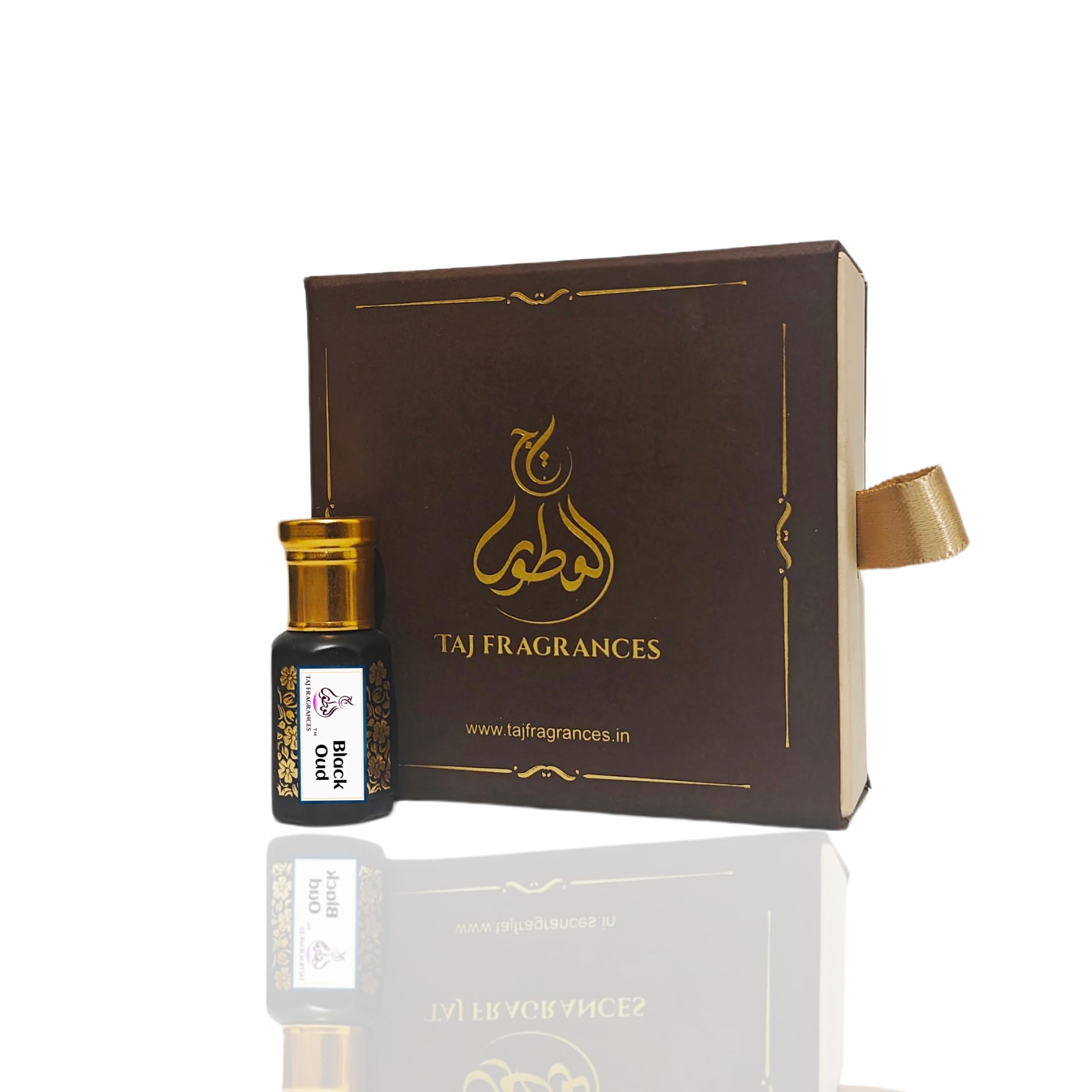 Taj Fragrances Black Oud Luxury Perfume Oil - Unisex Long Lasting Scent, 100% Alcohol Free, Vegan & Cruelty Free | Perfect for Date Nights, Special Occasions & Daily Wear