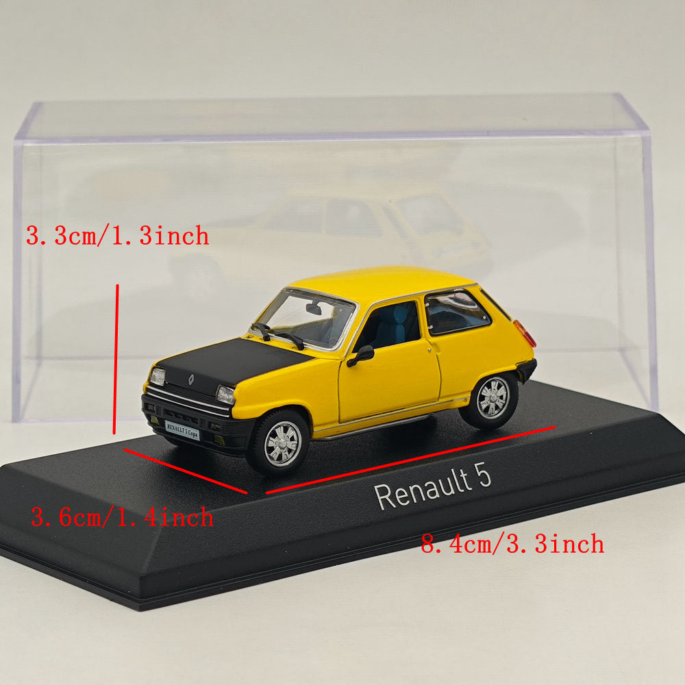 1/43 Scale Norev Renault 5 Copa 1980 Diecast Model Car - Limited Edition Yellow Collectible for Car Enthusiasts & Display Showcase