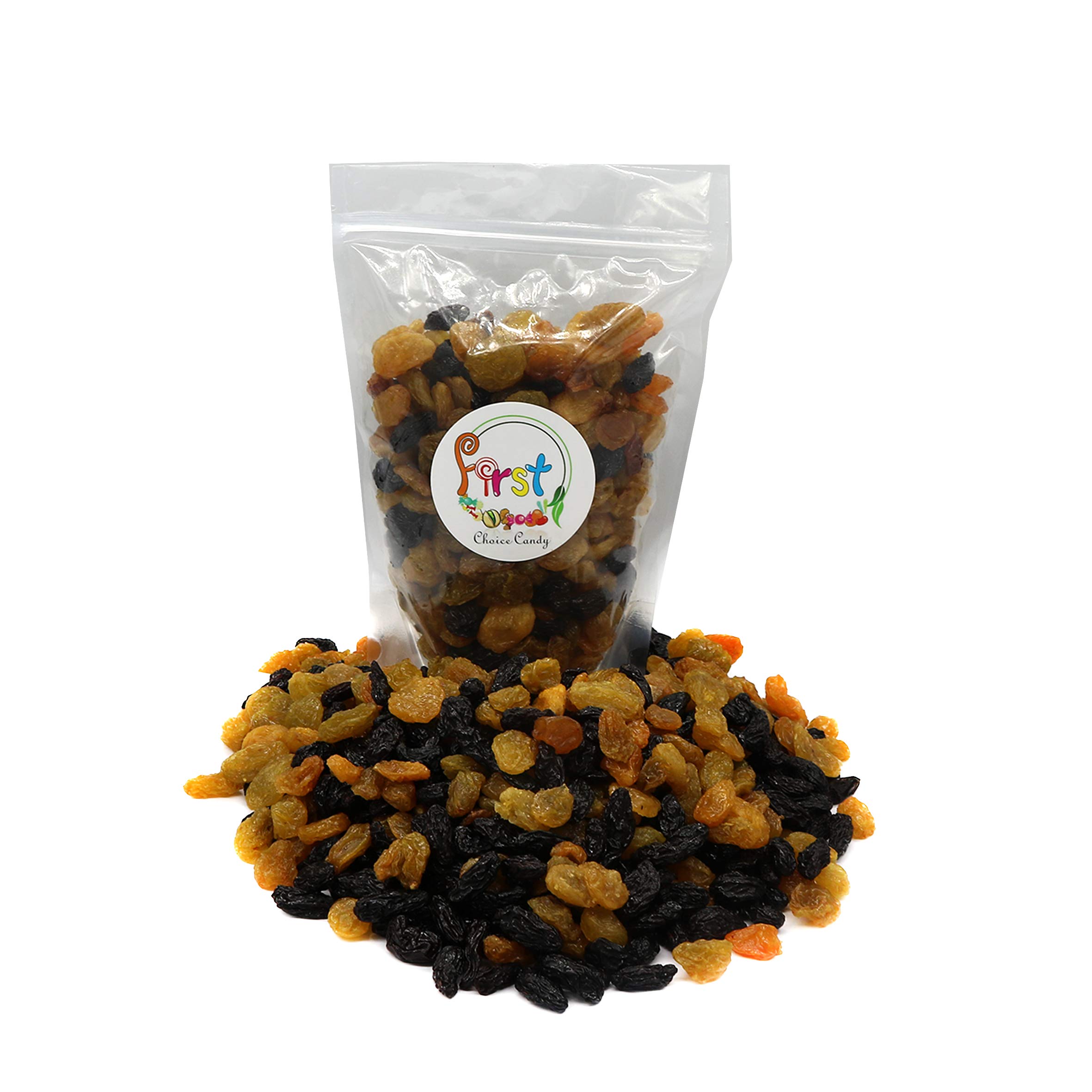 FirstChoiceCandy Jumbo Seedless Raisins - Premium Natural Dried Fruit Snack (Golden & Black Mix, 5lb Bulk) - Healthy On-the-Go Snacks for Kids, Baking & Trail Mix