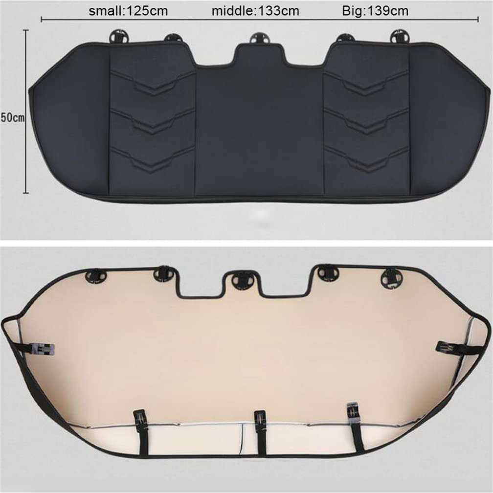Universal Car Seat Cushion - 1PC PU Leather Rear Seat Protector with Full Wrapping Bottom, Fits 95% Vehicles (Black) | Comfortable Car Accessory for Long Drives & Road Trips