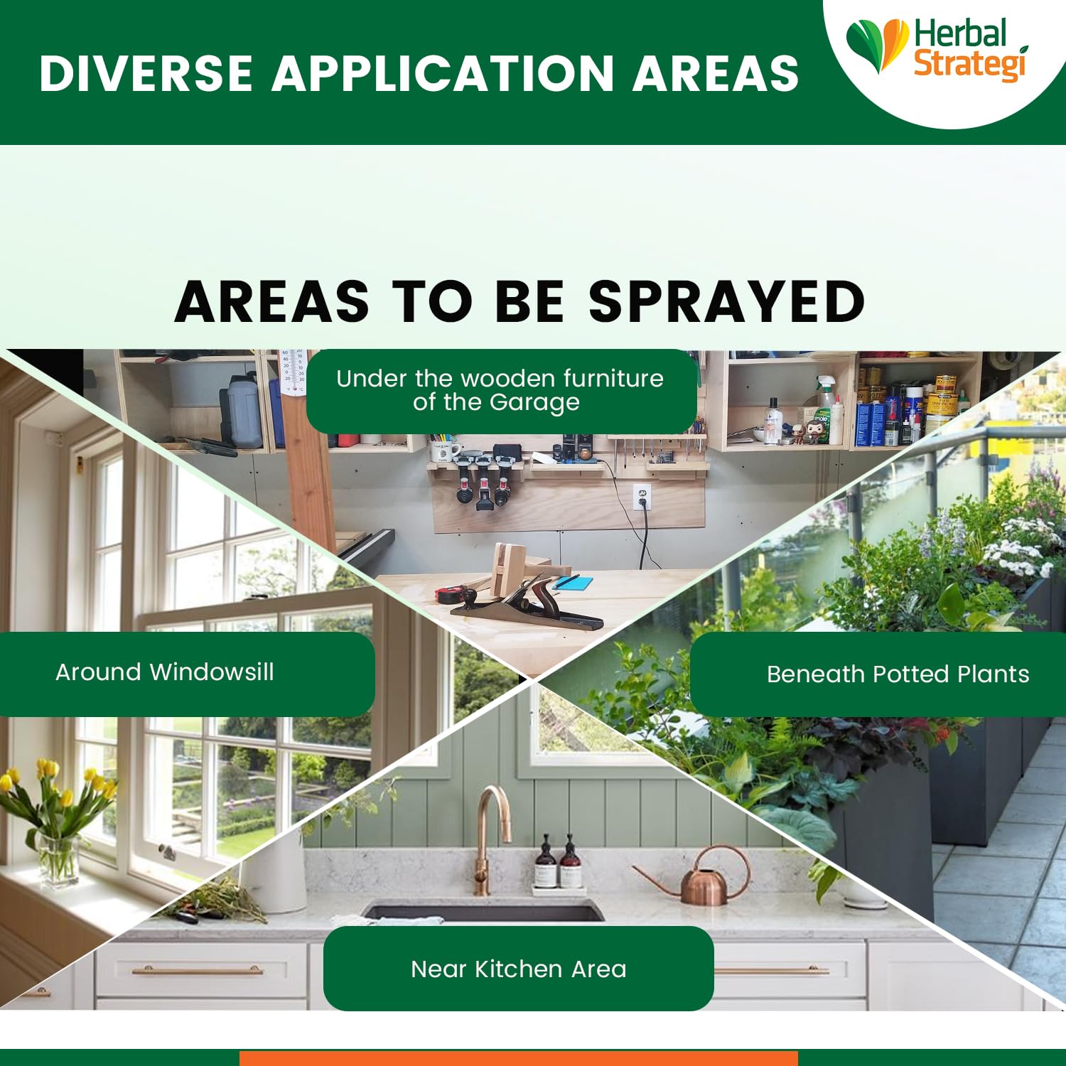 **Herbal Strategi Ayurvedic Lizard Repellent Spray - 200ml | 100% Natural & Chemical-Free | Safe for Babies & Pets | Certified Ayurvedic | Keep Lizards Away from Home, Kitchen, & Garden**