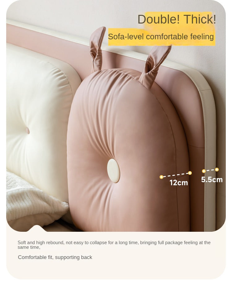 Organic Soft Leather Kids Rabbit Bed - Cozy & Safe for Baby's Nursery, Toddler Room, or Playtime Comfort
