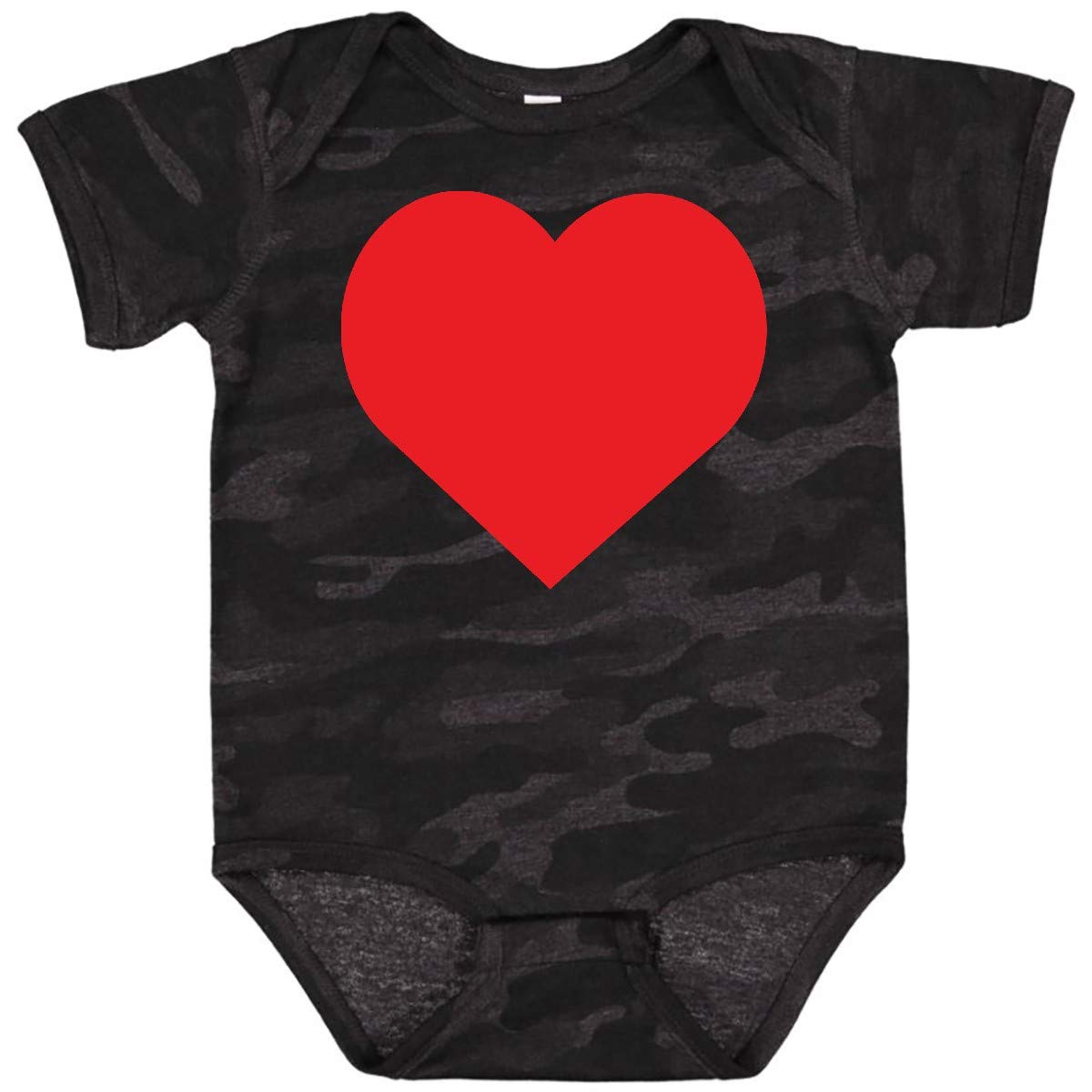 Inktastic Red Heart Baby Bodysuit - Soft Cotton Infant Onesie for Newborns & Toddlers - Cute Valentine's Day, Christmas & Birthday Gift Idea - Perfect for Family Photos, Baby Showers & Special Occasions