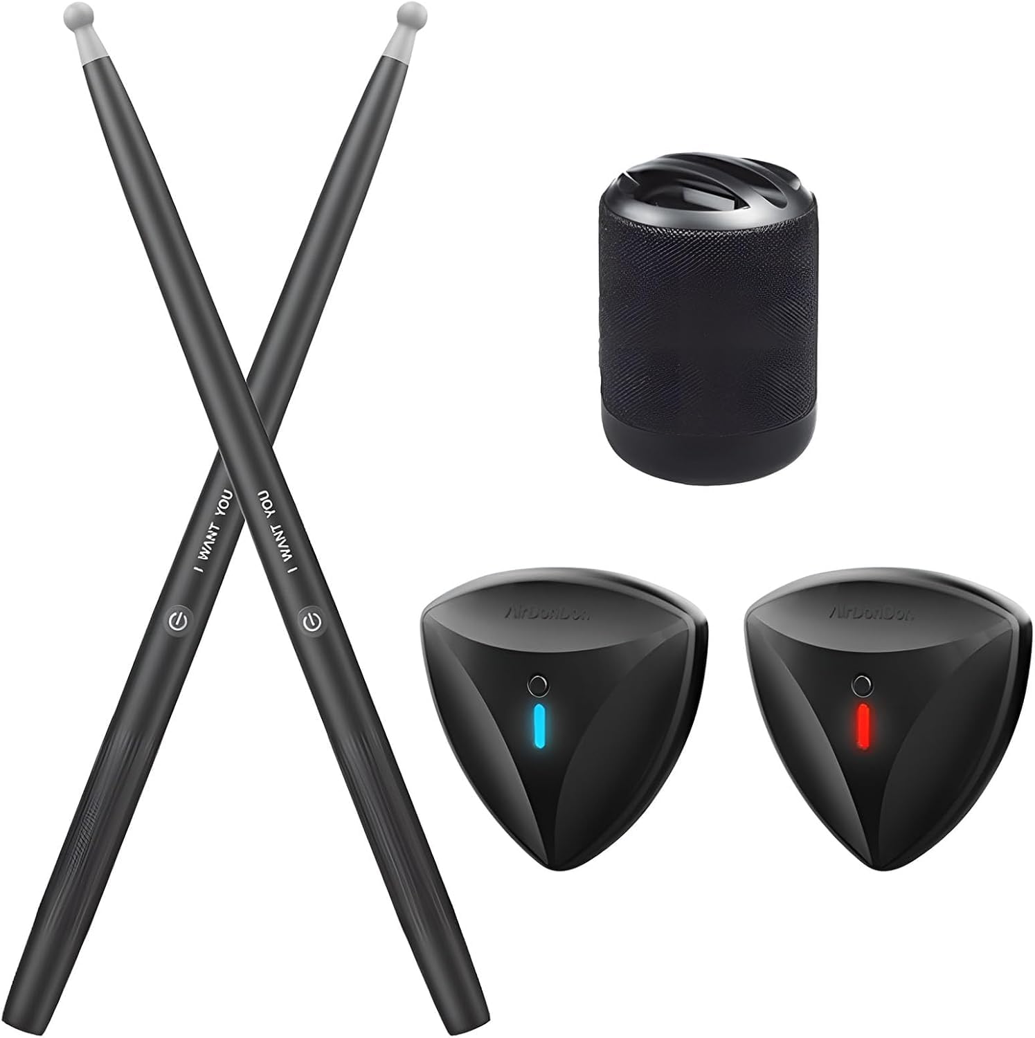 OBEST Electronic Air Drum Set - Portable & Quiet MIDI Drum Kit with USB for Kids & Adults - Perfect for Beginners, Practice, Home Use & Gifts