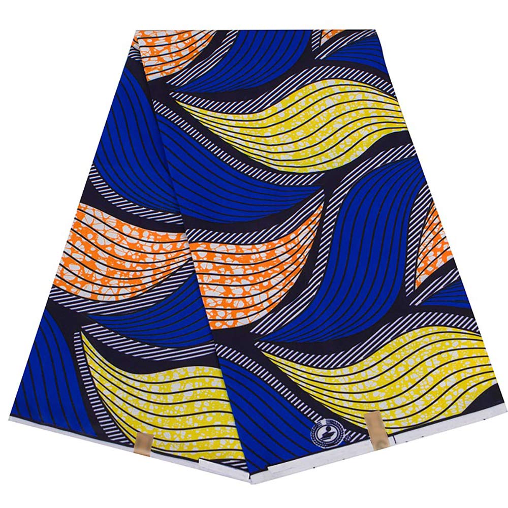 African Ankara Wax Print Fabric 6 Yards - Vibrant African Cotton Material for Party Dresses, Skirts & Headwraps (Style FP6403) | Perfect for African Themed Events, Cultural Celebrations & DIY Fashion Projects