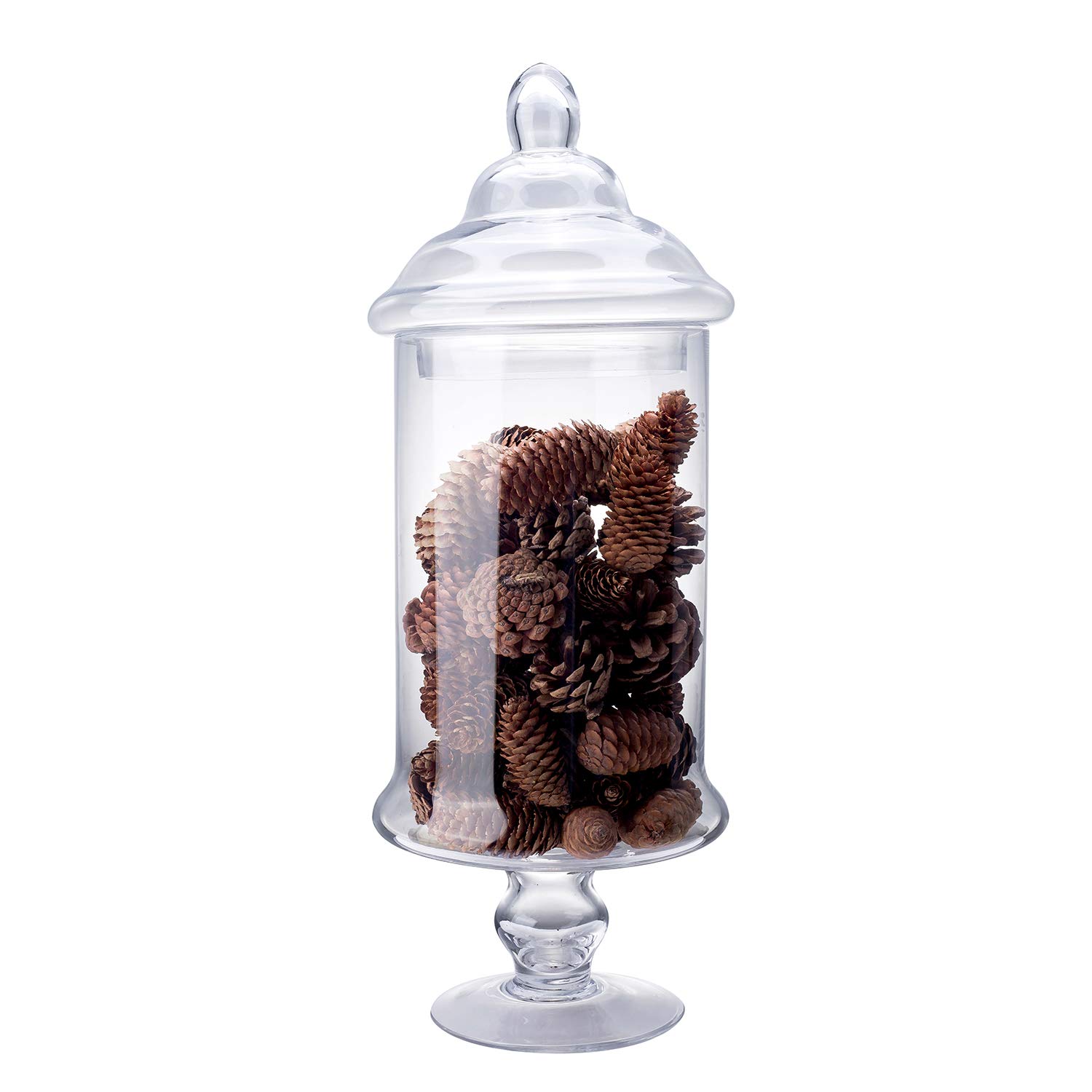 Premium Diamond Star Apothecary Glass Candy Jar with Airtight Lid - 19