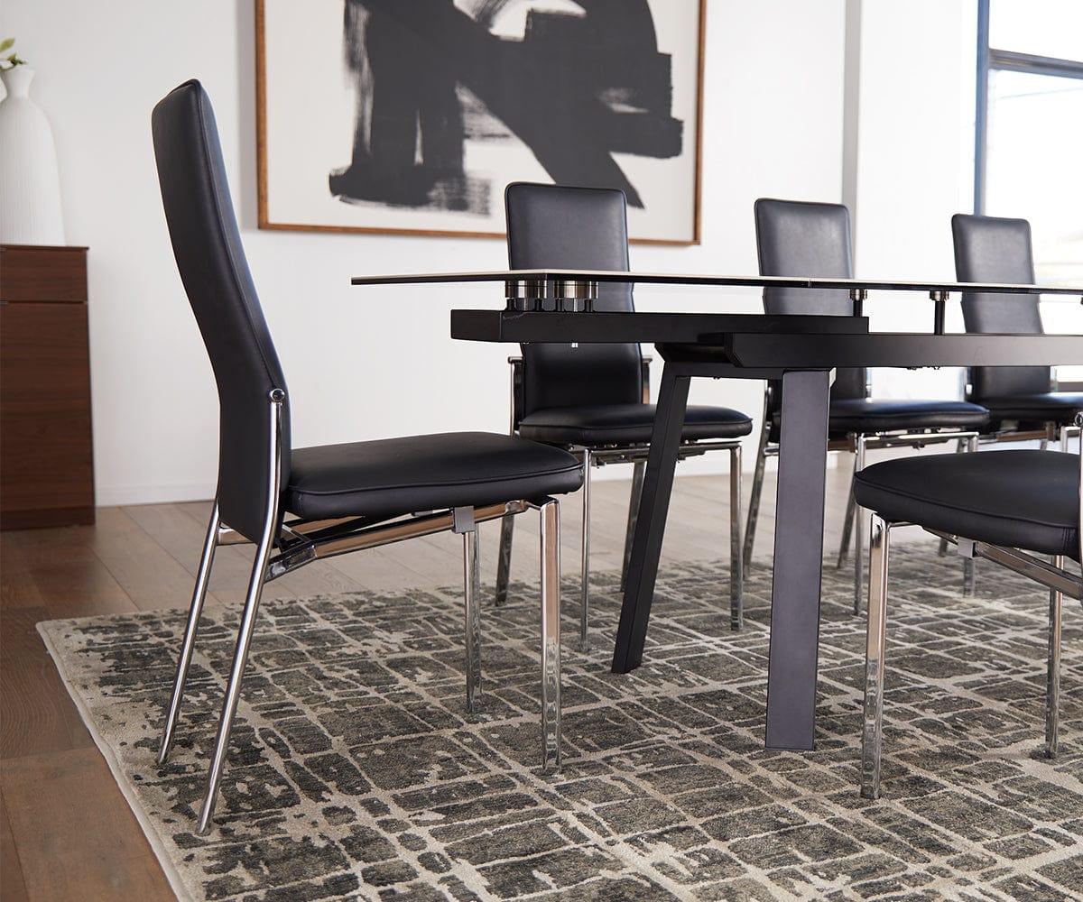 Lykke High Back Dining Chair - Modern Upholstered Kitchen Chair with Wooden Legs - Perfect for Dining Room, Kitchen, and Office Use