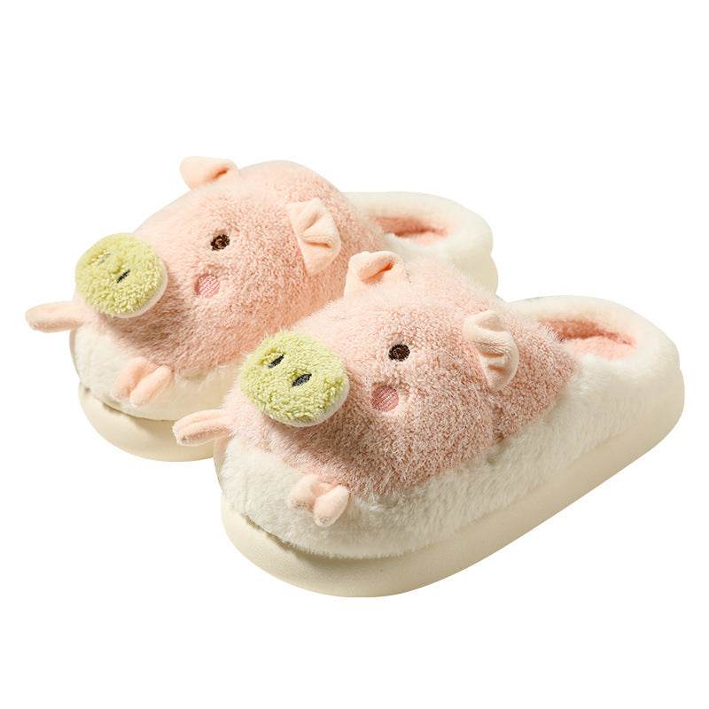 Cute Cloud Pig Plush Slippers for Women - Soft Fuzzy House Shoes for Indoor Comfort - Perfect for Relaxing at Home, Lounge Wear & Gift Giving