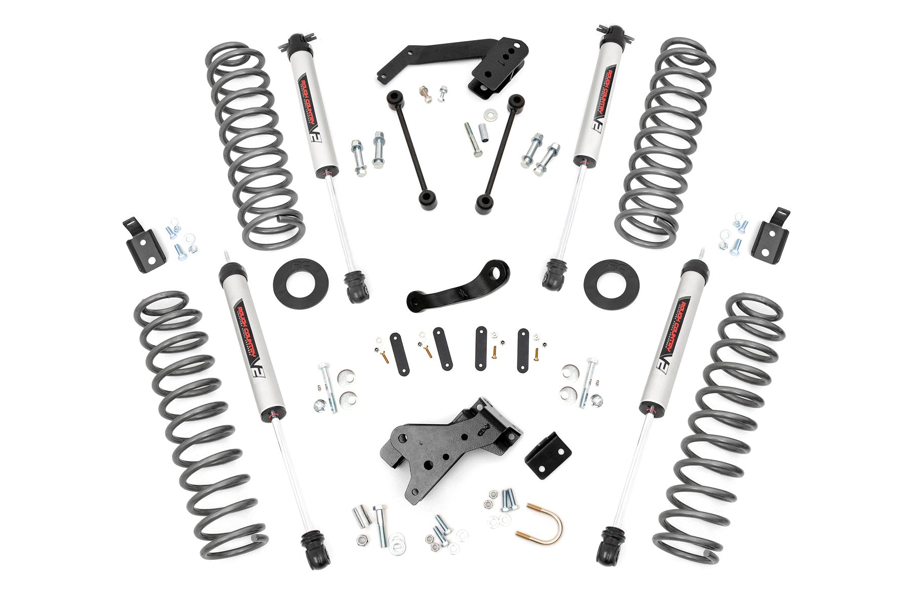 4 Inch Lift Kit for Jeep Wrangler JK 4WD (2007-2018) | Heavy Duty Suspension System | Off-Road Upgrade | V2 Model 68270 | Perfect for Rock Crawling & Trail Adventures