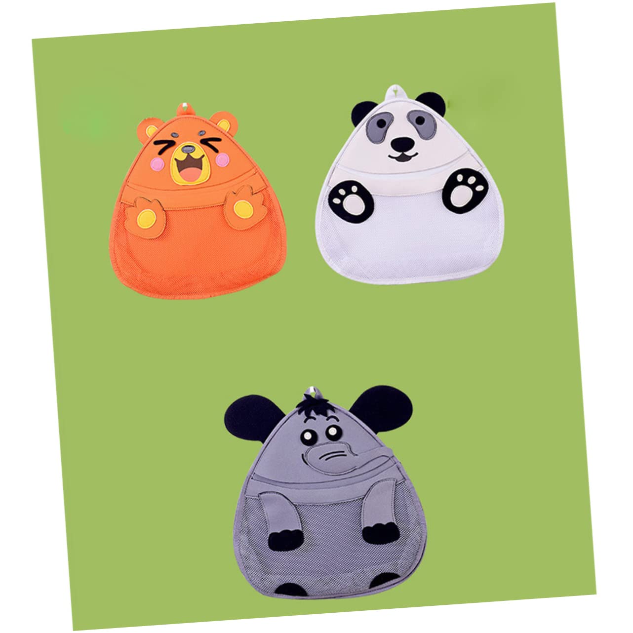 UPKOCH 3-Pack Waterproof Toy Storage Bags with Hooks - Bathroom Organizer for Kids Bath Toys, Stuffed Animals & Pool Accessories - Perfect for Shower, Bathtub & Beach Use