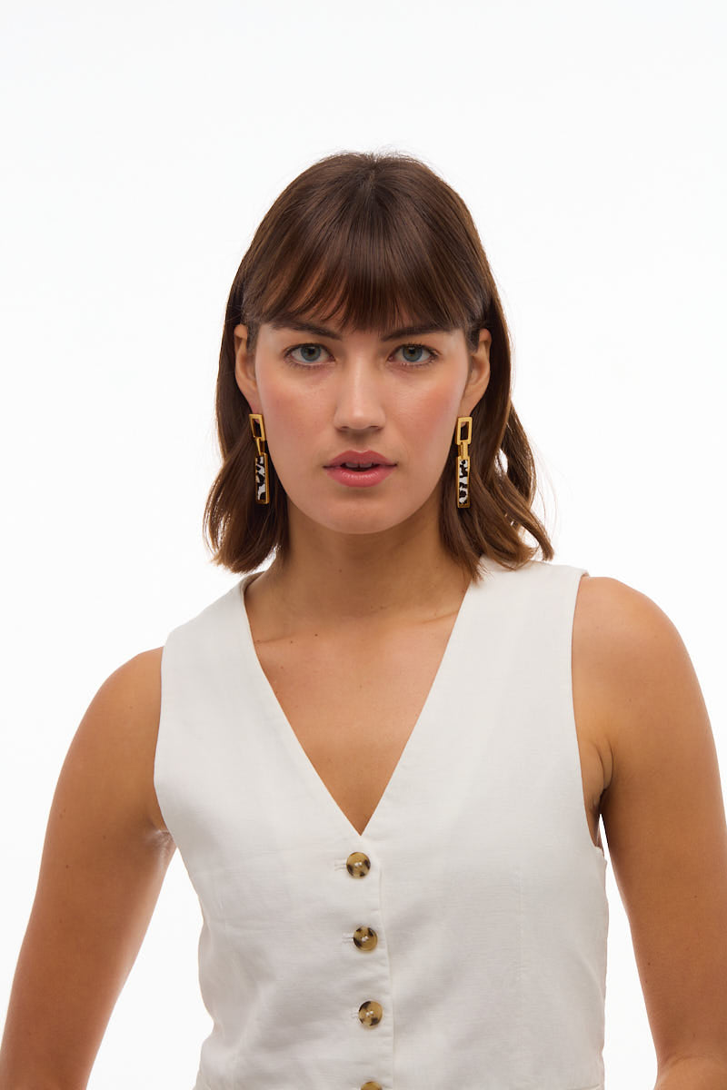 Elegant Marsh Harbour Drop Earrings for Women - Sterling Silver Dangle Earrings with Cubic Zirconia - Perfect for Parties, Weddings & Evening Events