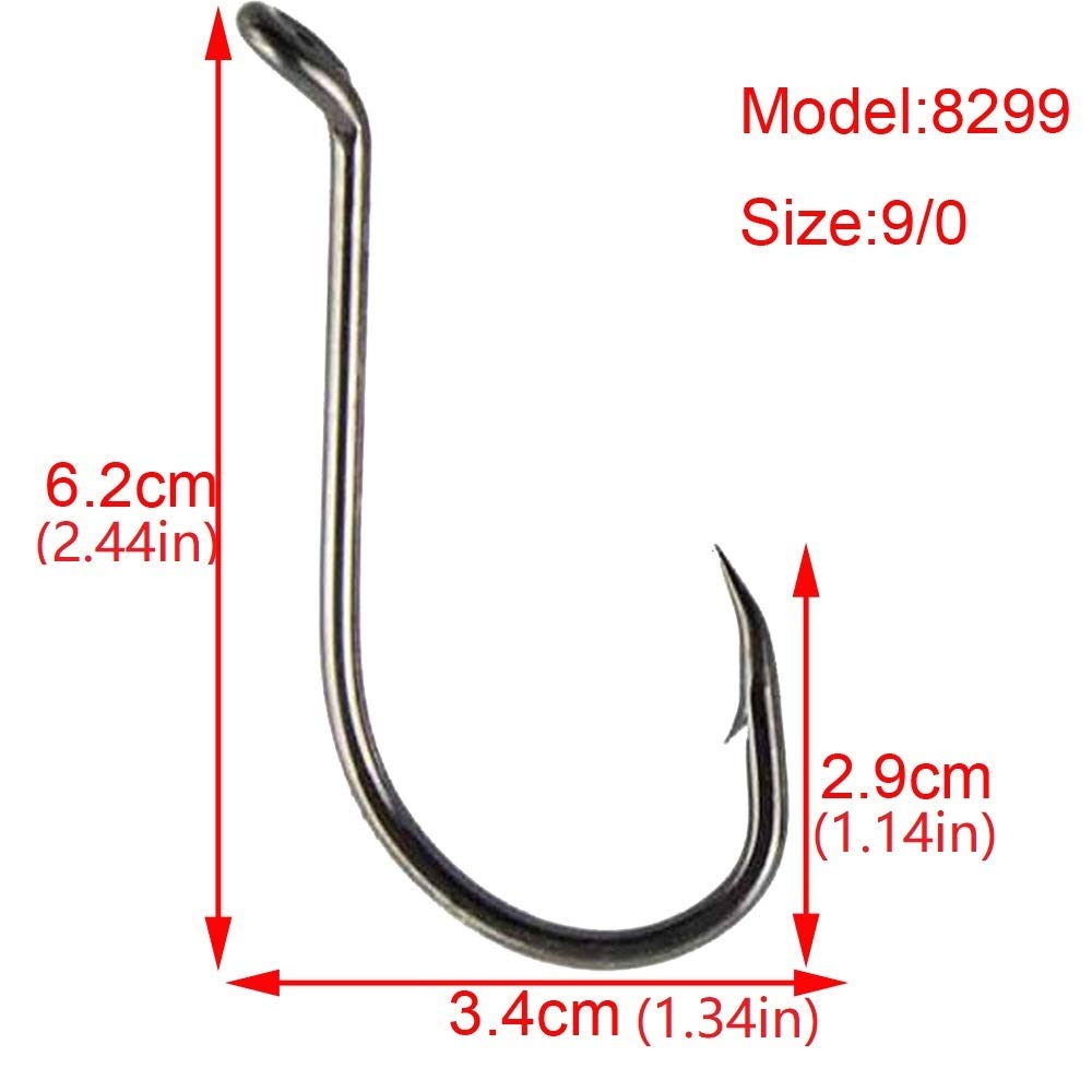 50pcs Octopus Fishing Hooks - High Carbon Steel Circle Hooks for Bass & Trout - Saltwater & Freshwater Fishing Tackle in Assorted Sizes (8299) - Perfect for Deep Sea, Lake, and River Fishing