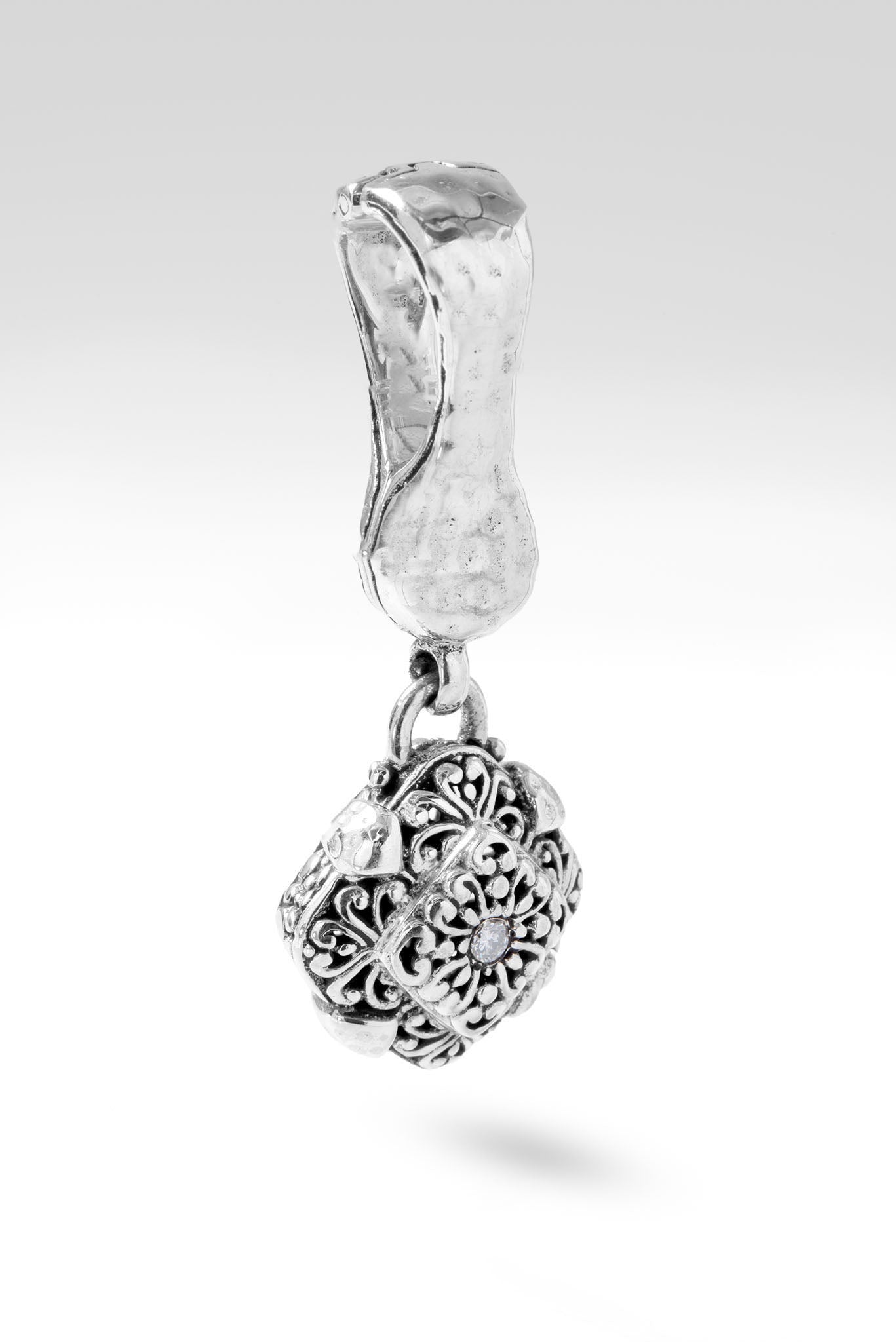Faith Over Fear Pendant™ - Sterling Silver Diamond Cross Necklace for Women - Inspirational Christian Jewelry Gift for Baptism, Confirmation & Daily Wear