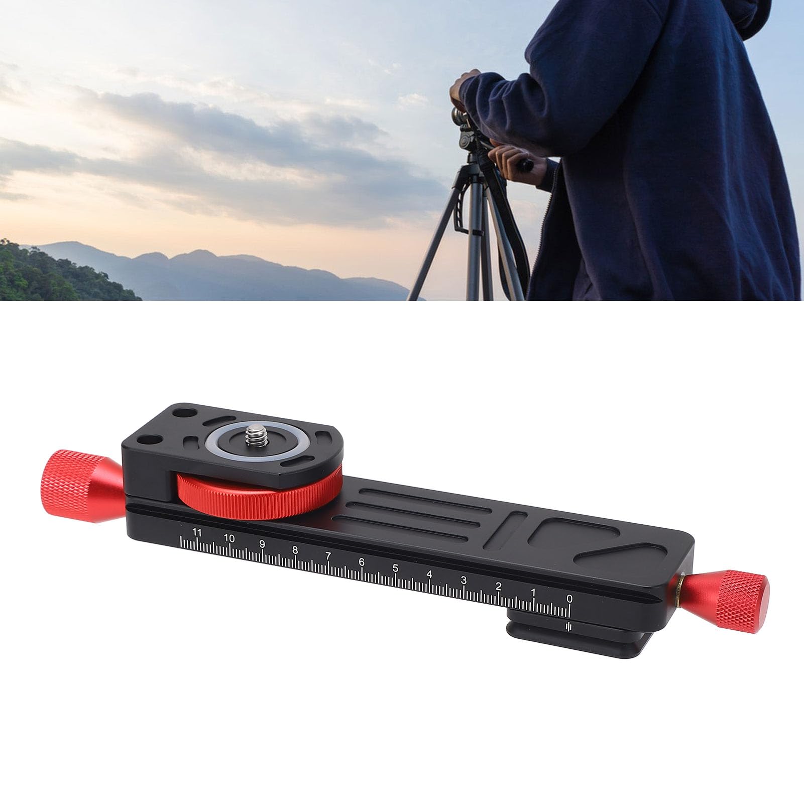 Macro Rail Slider for Mirrorless Cameras - 5kg-10kg Load Capacity, Aluminum Alloy Quick Release Clamp with 1/4