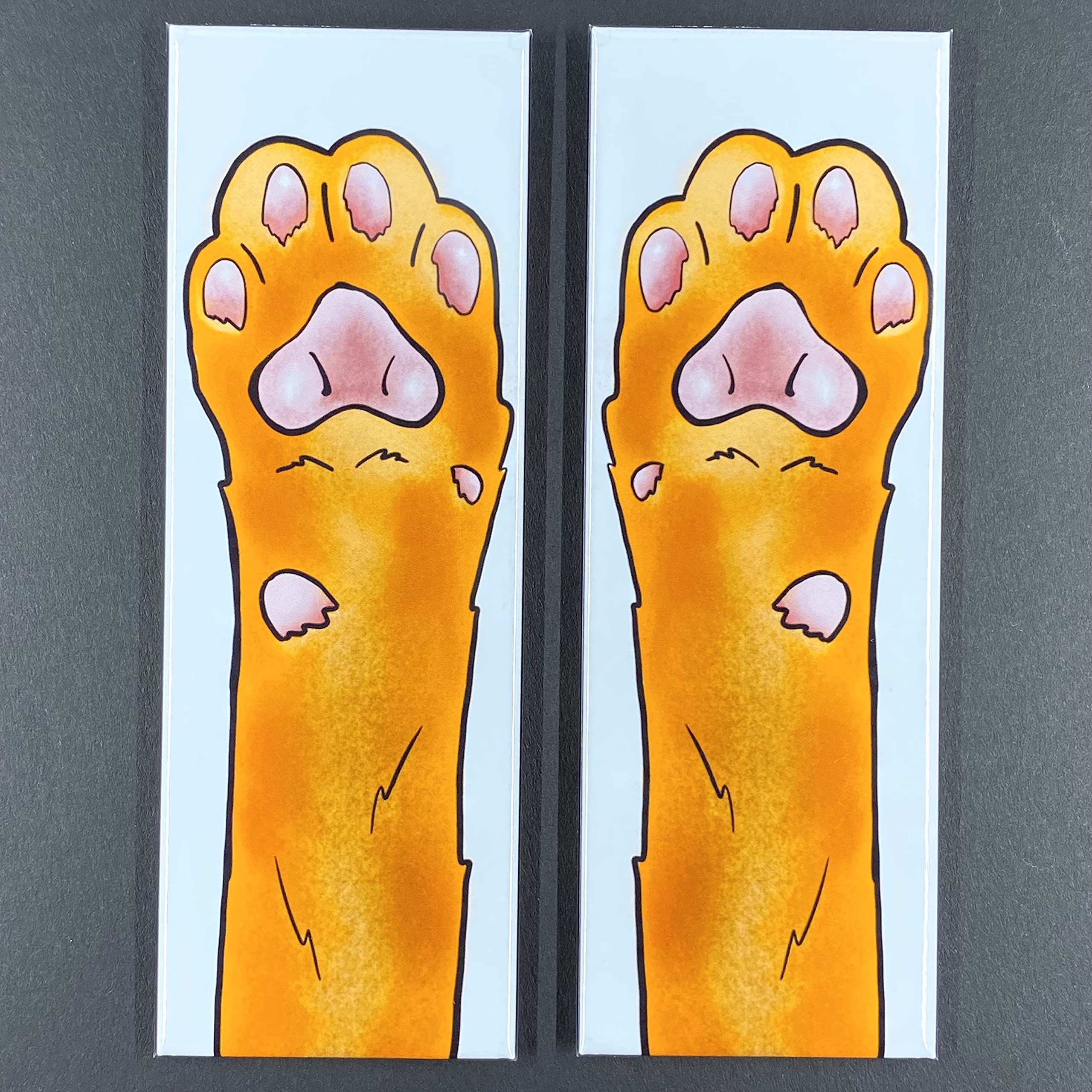 Handmade Orange Cat Paw Magnets Set - Cute Fridge Decor, DIY Kitchen Accessories & Unique Gifts for Cat Lovers (Perfect for Refrigerator, Office, Dorm Room & Home Organization)