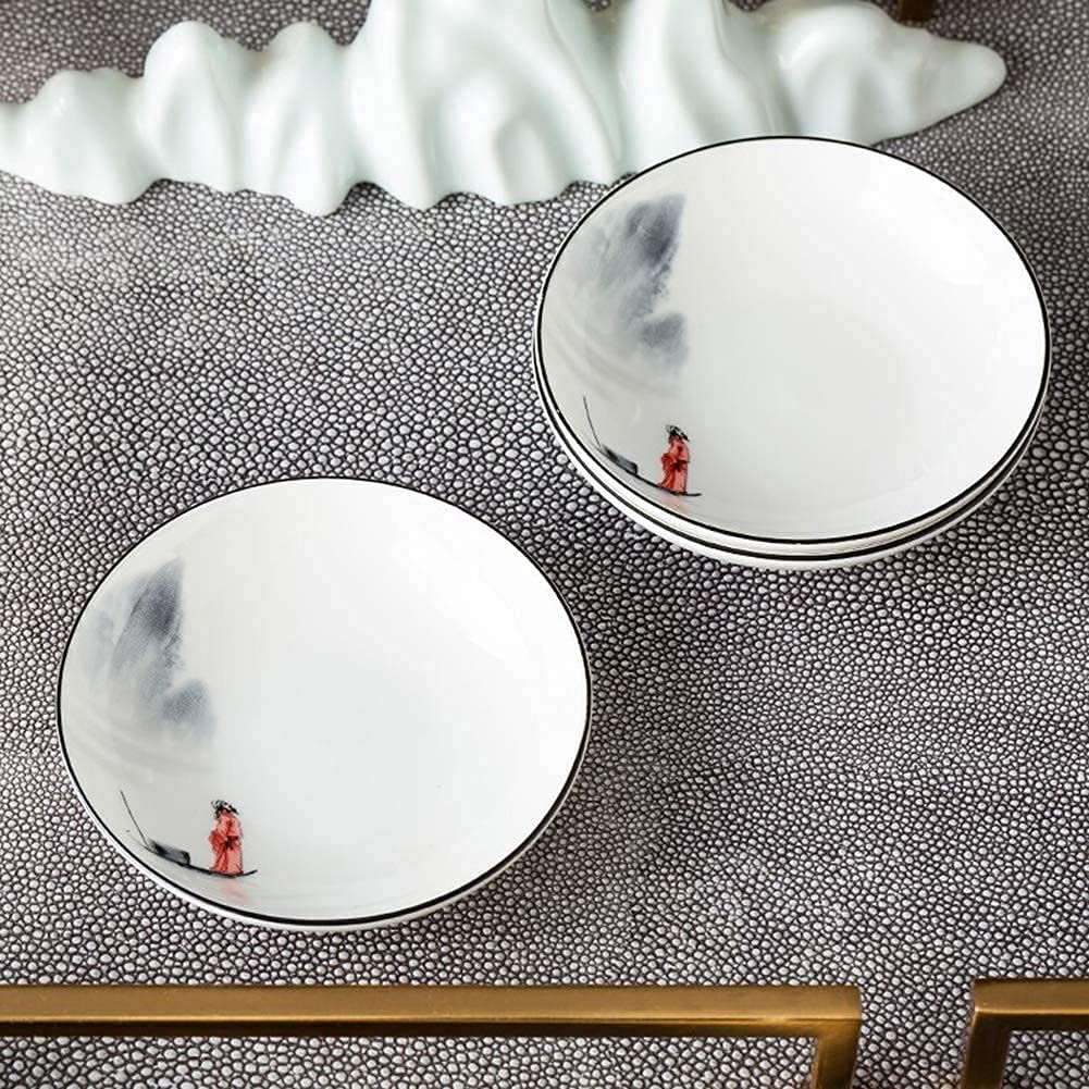 Premium 18-Piece Black and White Porcelain Dinnerware Set for 4/6/12 People - Elegant Plates & Bowls for Formal Dining, Restaurant, or Special Occasions