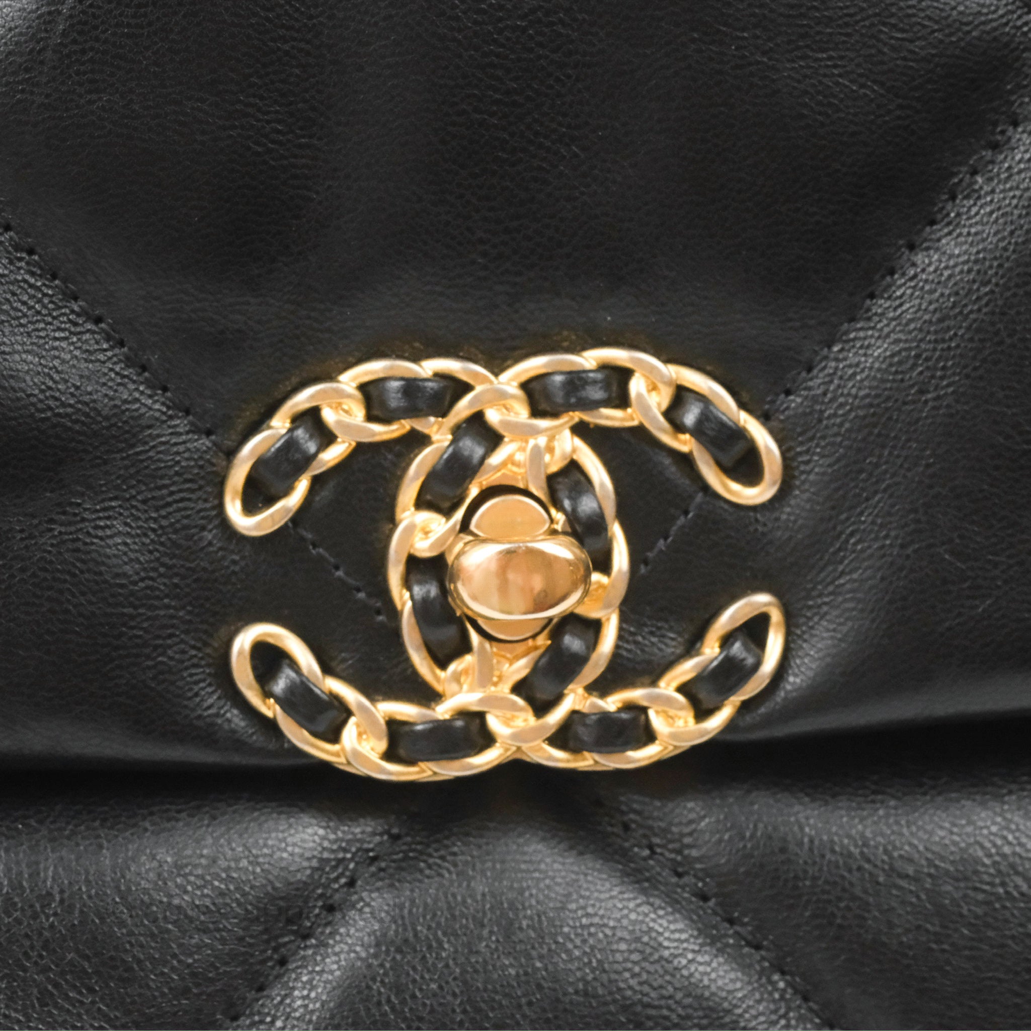 Chanel 19 Maxi Flap Bag Black Goatskin Leather with Mixed Metal Hardware - Luxury Designer Handbag for Women, Perfect for Evening Events & Special Occasions