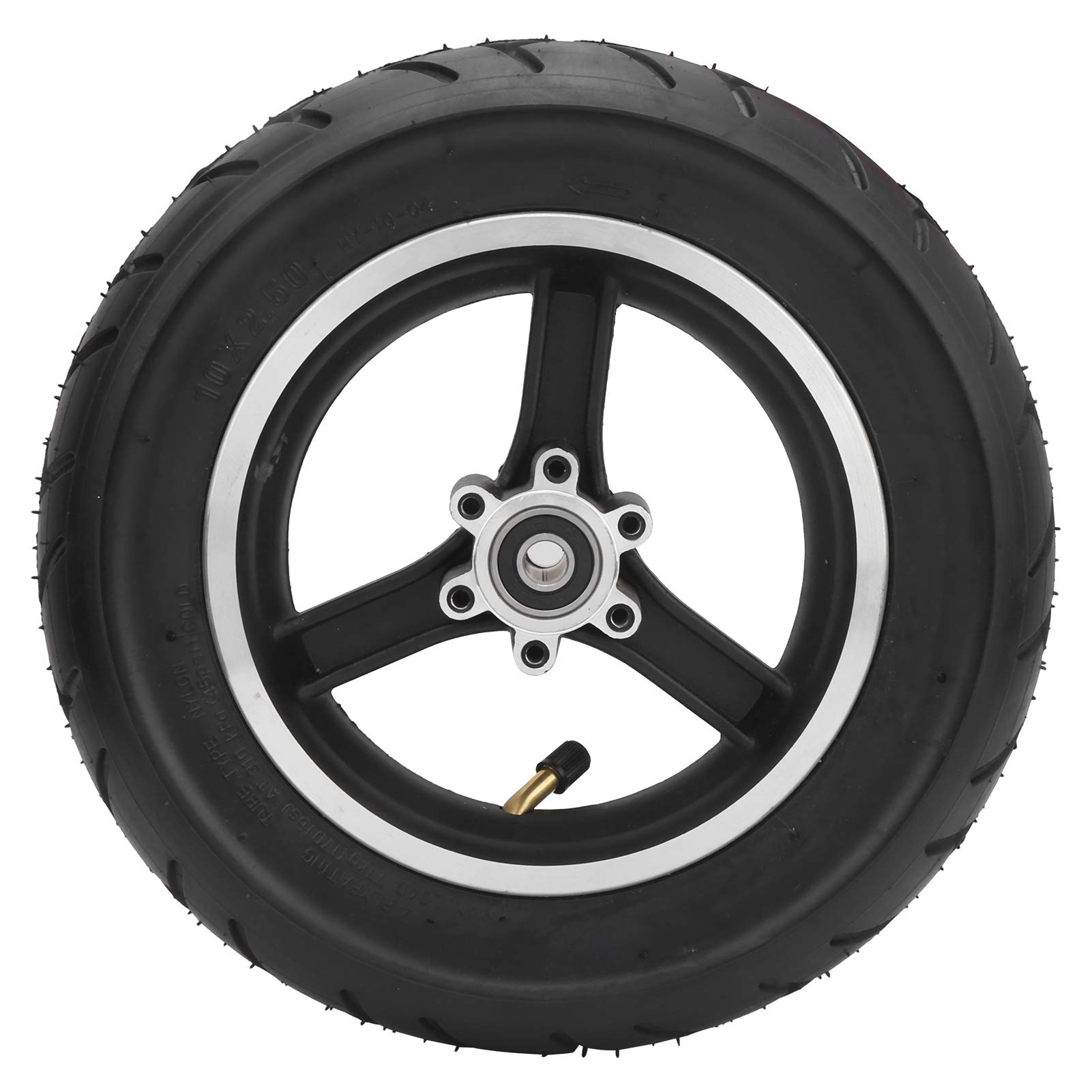 10x2.5 Inch Electric Scooter Tires with Wheel Hub - Durable Rubber Inflatable Inner Tube Replacement for Electric Scooters - Perfect for Commuting, Urban Travel & Outdoor Adventures