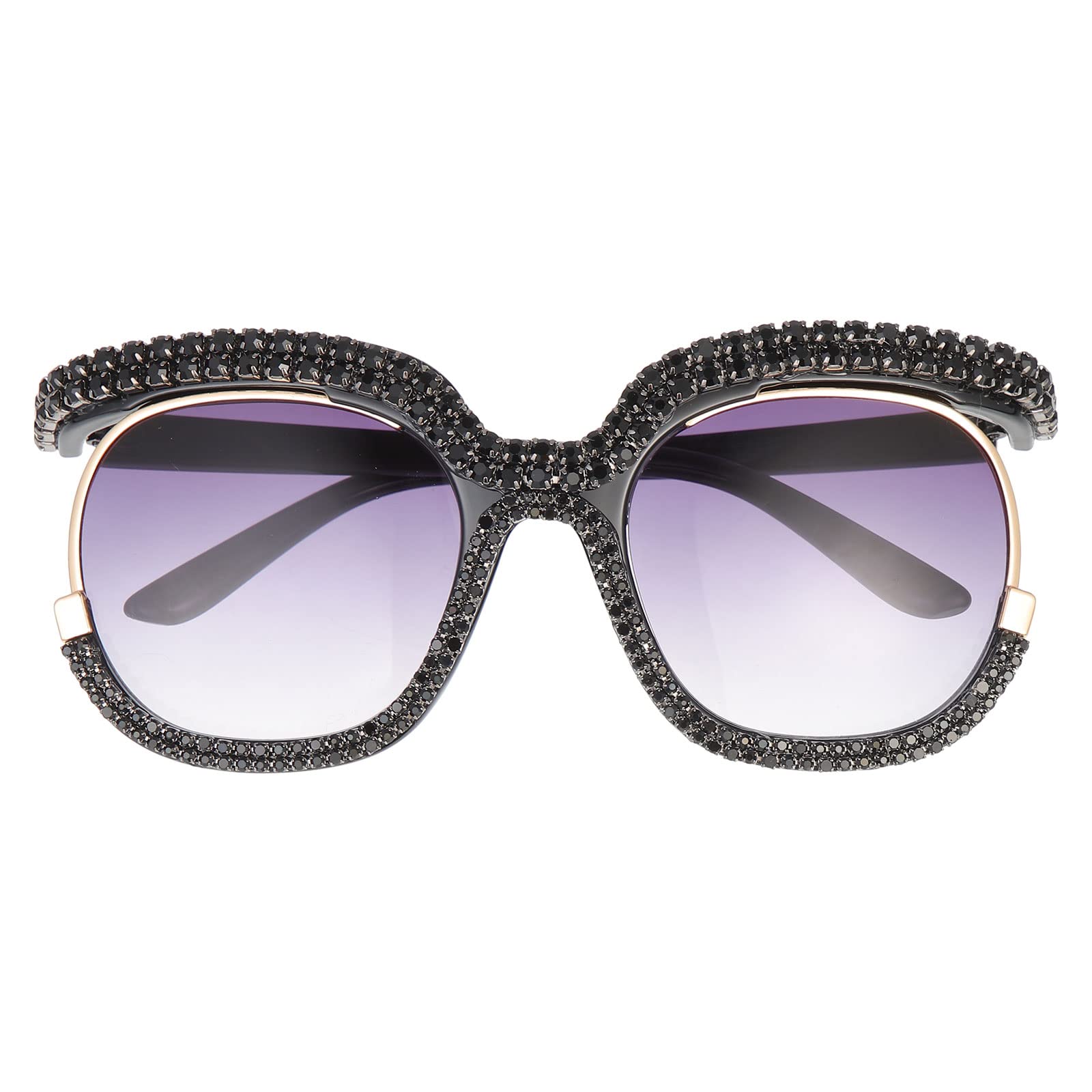 Minkissy Rhinestone Sunglasses for Women - Stylish Party Glam Sunglasses with Crystal Design - Perfect for Night Out, Club, and Special Events
