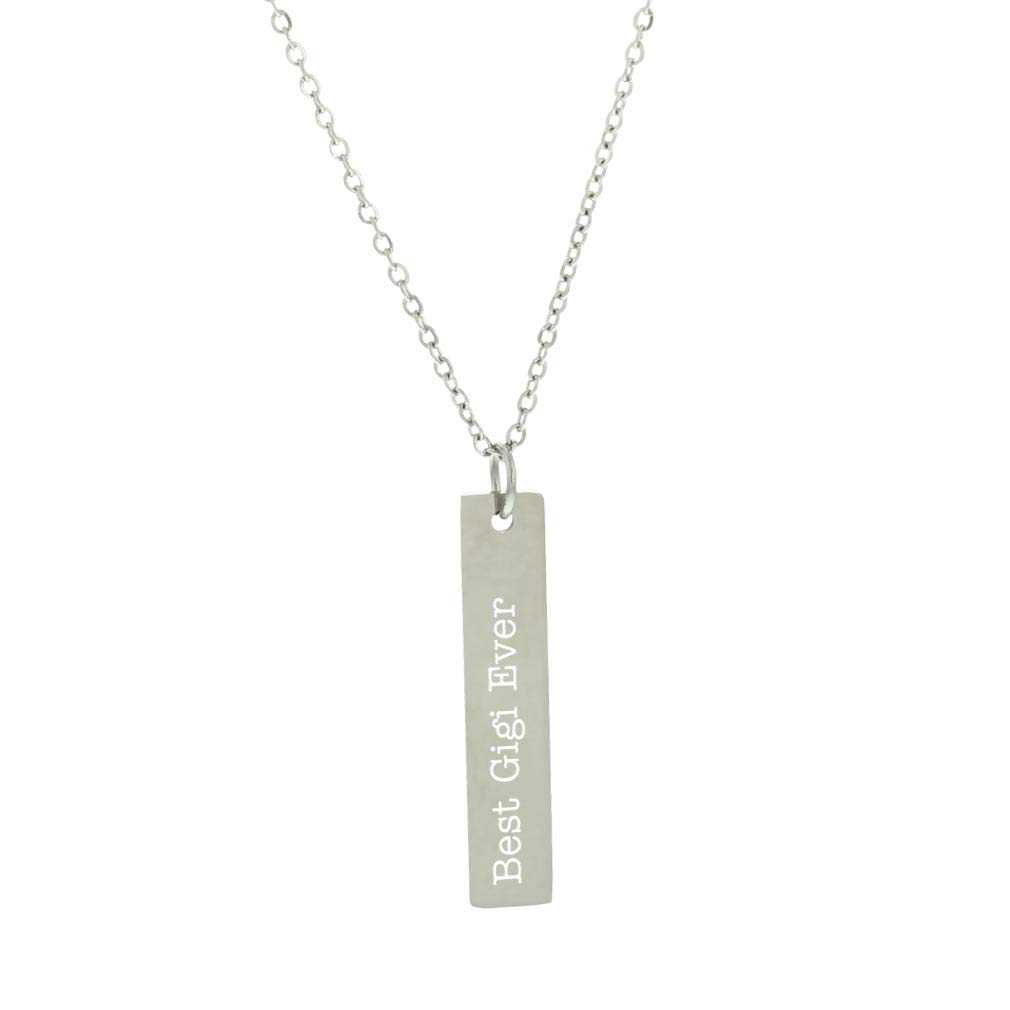 Best Grandma Ever Silver-Tone Bar Charm Necklace - Elegant Gift for Mother's Day, Birthday & Anniversary - Perfect for Special Occasions & Heartfelt Moments