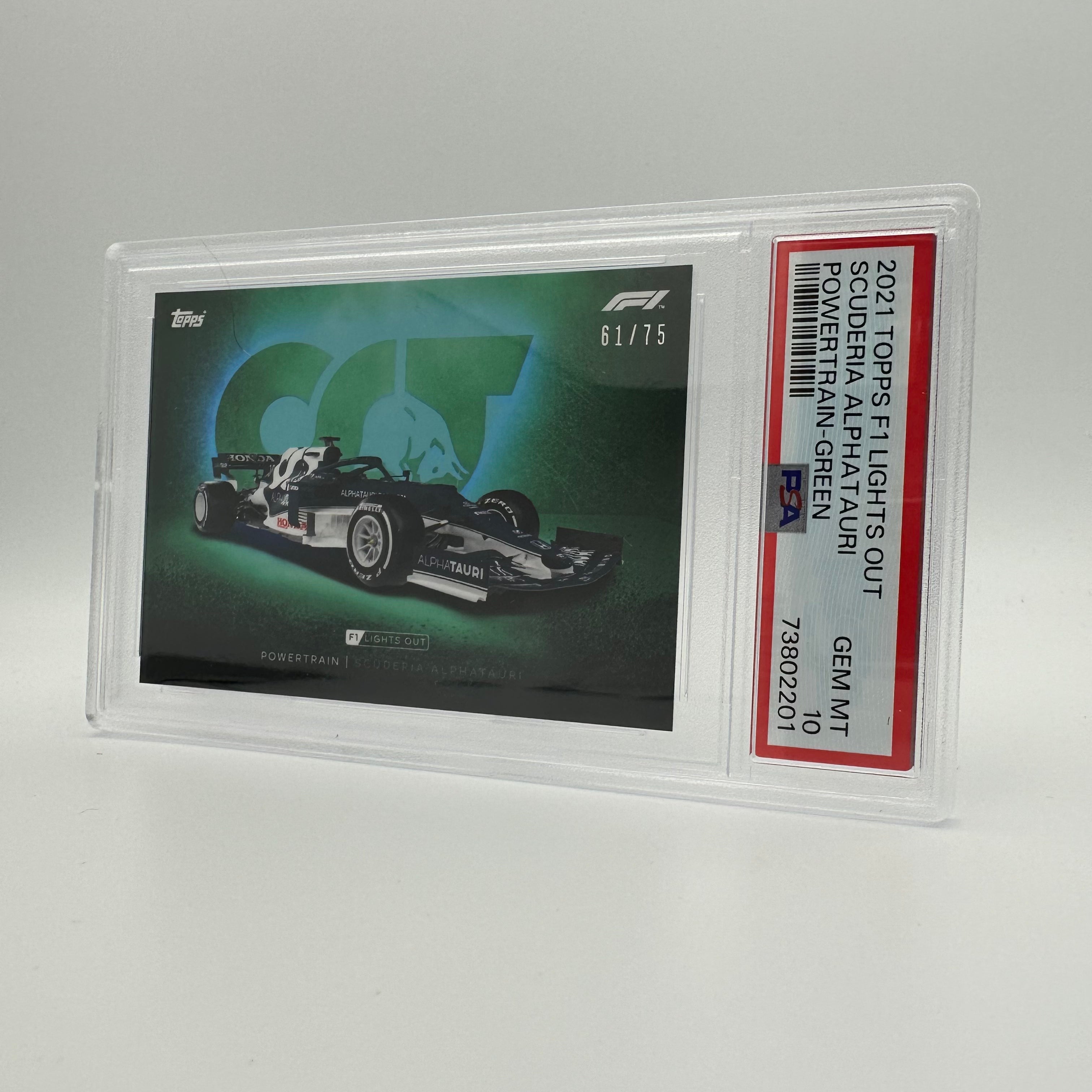 PSA 10 61/75 Scuderia AlphaTauri Powertrain Green Racing Card - Perfect for Collectors, Sports Memorabilia & F1 Racing Fans