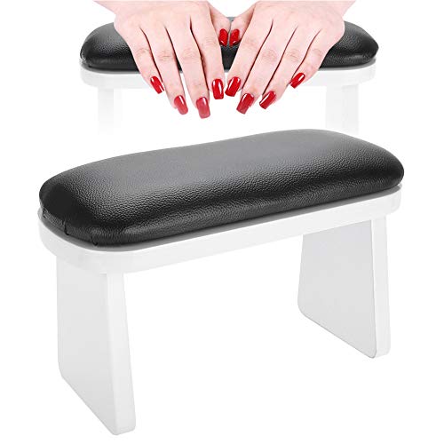 Professional Manicure Hand Rest Pillow - Ergonomic Nail Arm Support Cushion for Salon & Home Use - Soft Wrist & Hand Rest for Comfortable Manicures (Black) - Perfect for Nail Technicians, DIY Nail Care & Spa Treatments