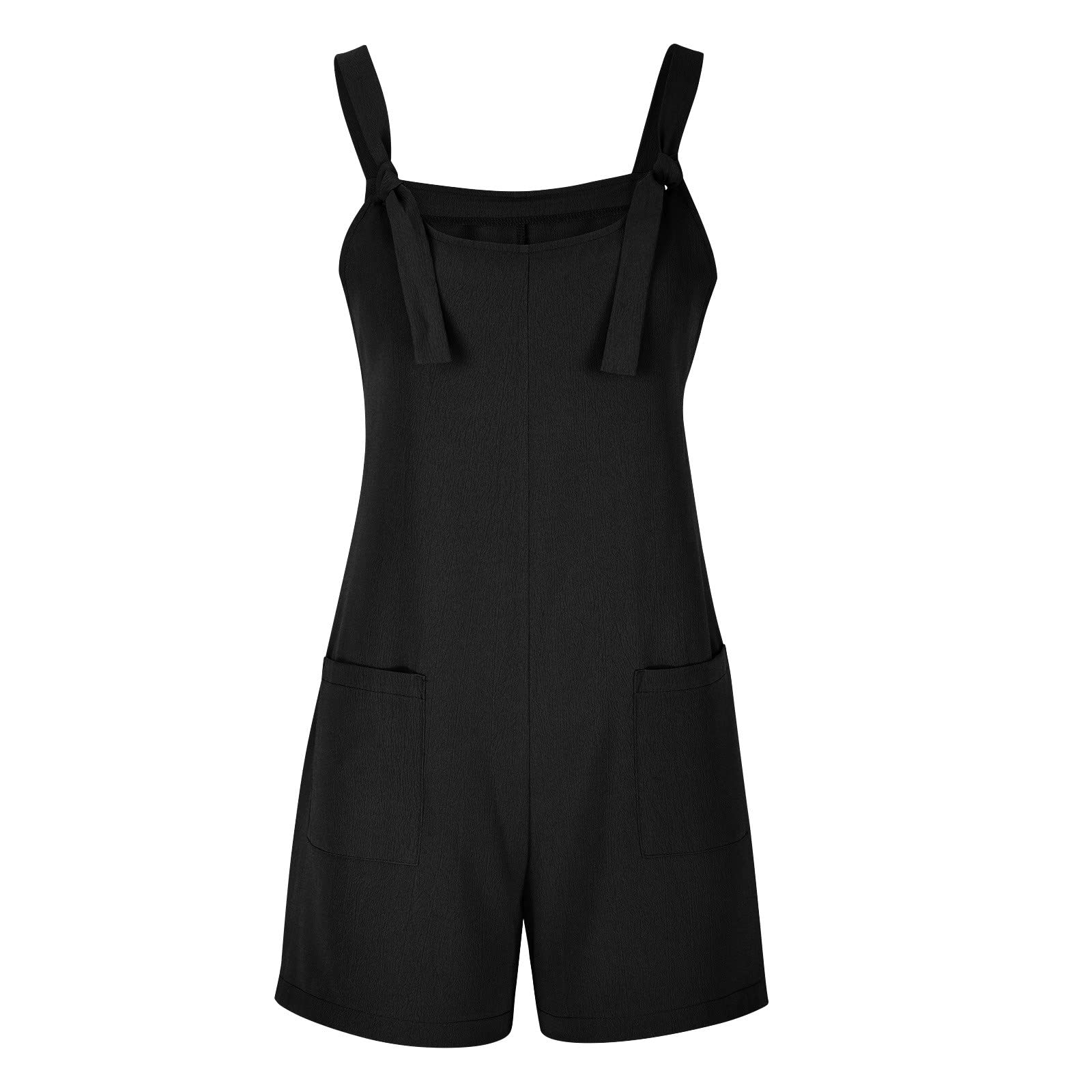 Stylish Hvyesh Women's Rompers 2024 - Summer Sleeveless Boho Jumpsuit with Pockets | Casual & Dressy Overalls for Outdoor, Beach, and Party Wear