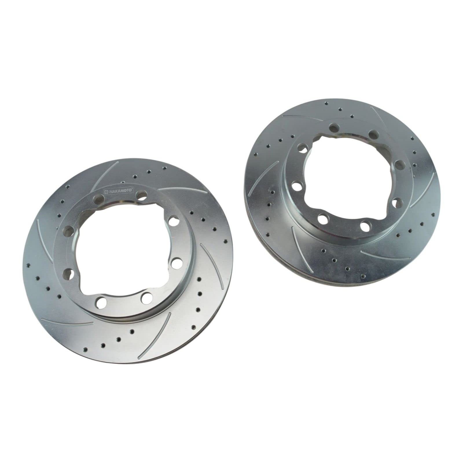 High-Performance Front Posi Metallic Brake Pads & Drilled Slotted Coated Rotors - Enhanced Stopping Power for Cars, Trucks & SUVs - Ideal for Racing, Towing & Daily Driving
