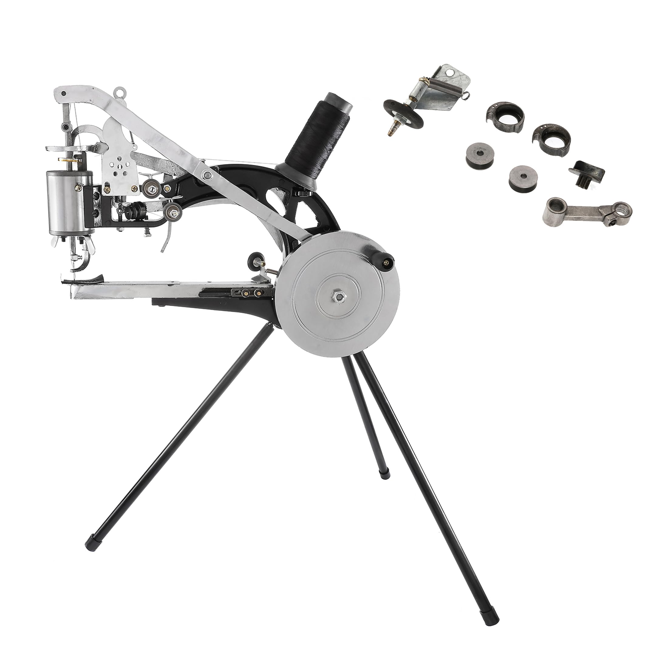 Ironwalls Heavy Duty Manual Leather Sewing Machine - Shoe Repair Kit with Cotton Nylon Thread & Spare Parts | Hand Operated Cobbler Tool for Shoes, Bags, Tents, Jackets & Outdoor Gear Repair | Perfect for Home DIY, Professional Shoe Repair & Camping Equipment Maintenance