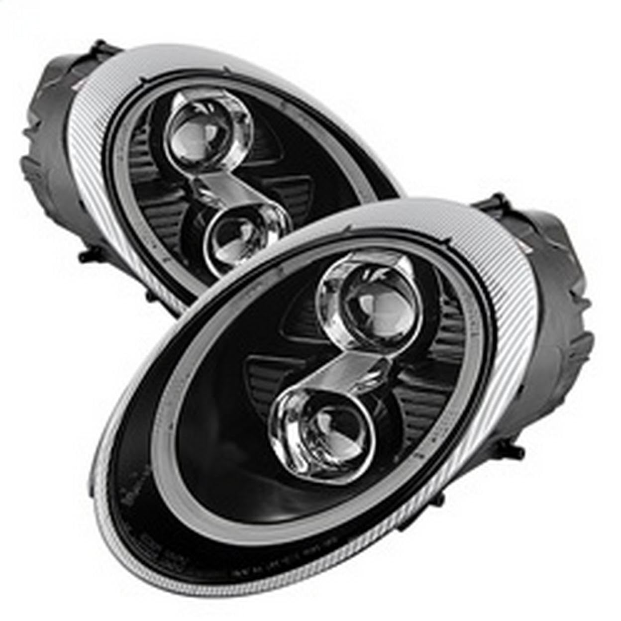 Spyder 5080103 Black Projector Headlights for Porsche 911 (1999-2005) - High Performance LED Replacement Headlamps - Perfect for Night Driving & Car Upgrades