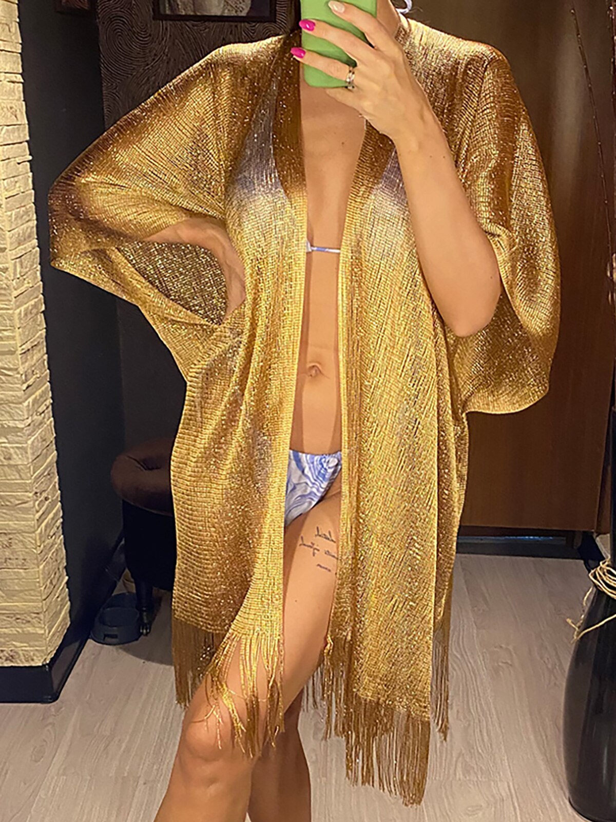 8 Colors Bikini Cover Up Tassel Beach Dress - Women's Swimsuit Cover Up Tunics for Pool, Beach & Vacation - Shining Bathing Suit Cover Ups for Swimwear
