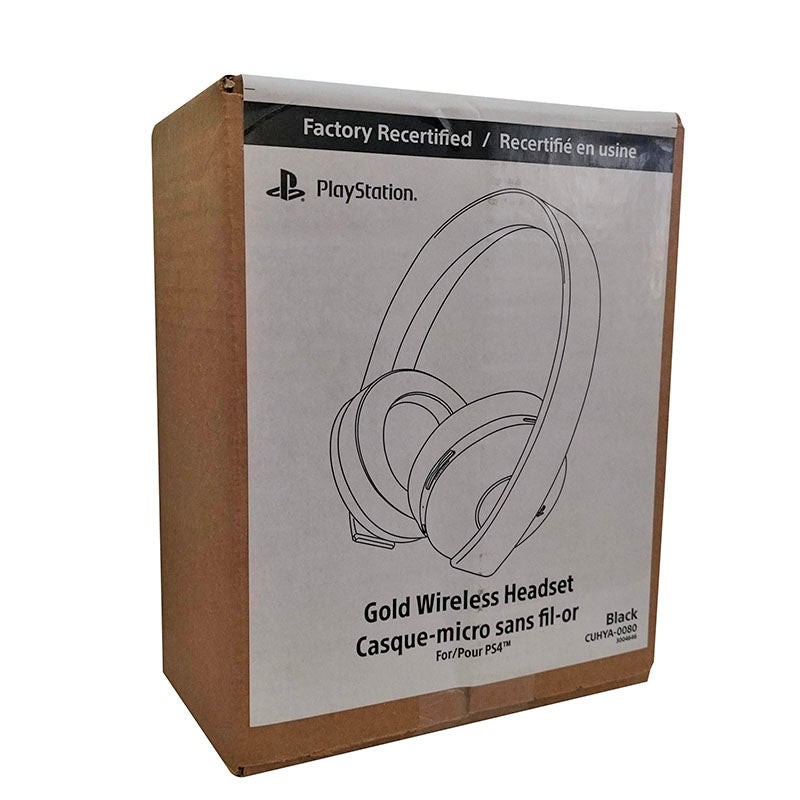 Certified Refurbished Sony Gold Wireless PS4 Headset 7.1 Surround Sound - Black | Official Sony Licensed | Perfect for Gaming, Streaming & Online Chat
