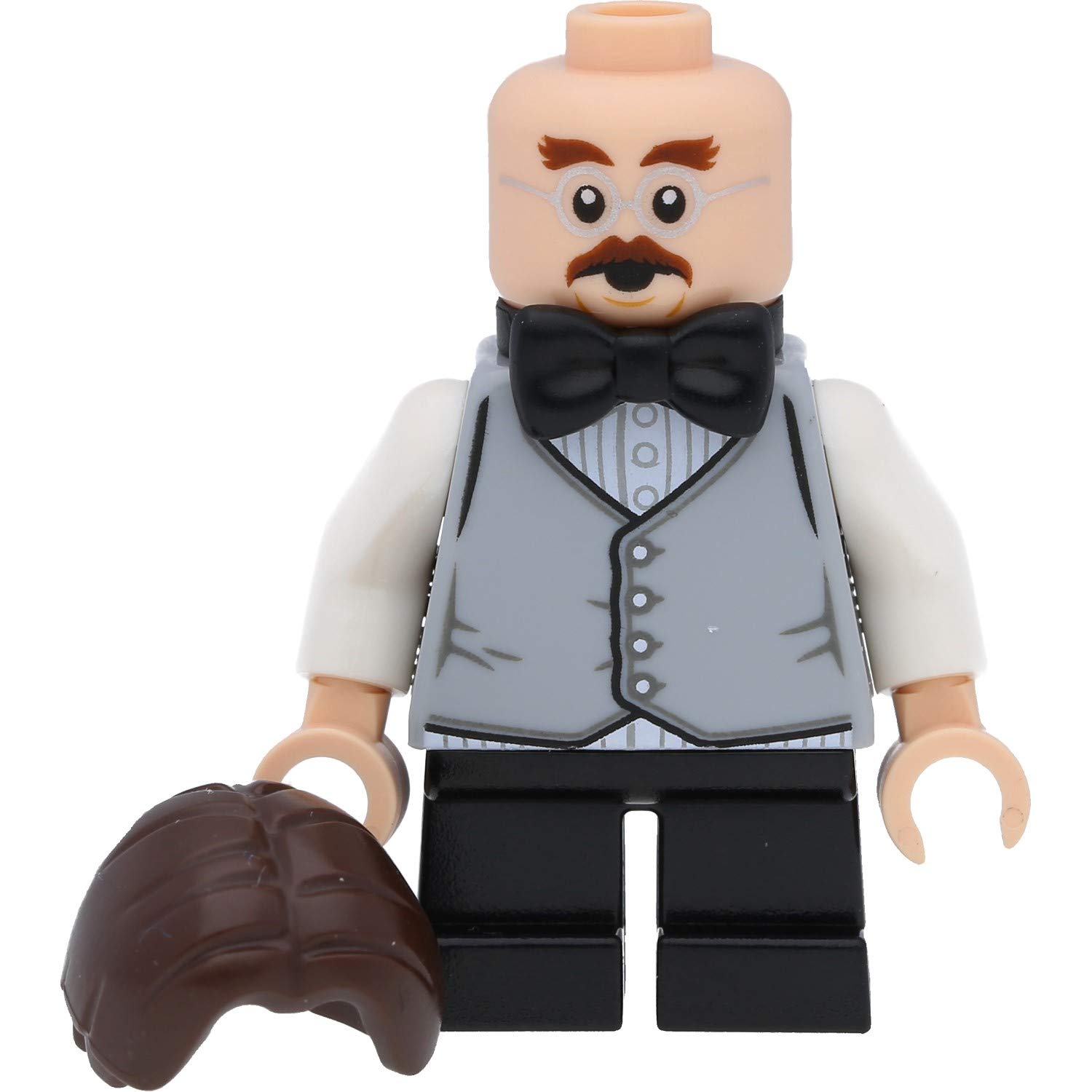 LEGO Harry Potter Professor Filius Flitwick Minifigure with Light Gray Vest & Magic Wands - Collectible Building Toy for Kids & Adults, Perfect for Harry Potter Themed Displays & LEGO Collections
