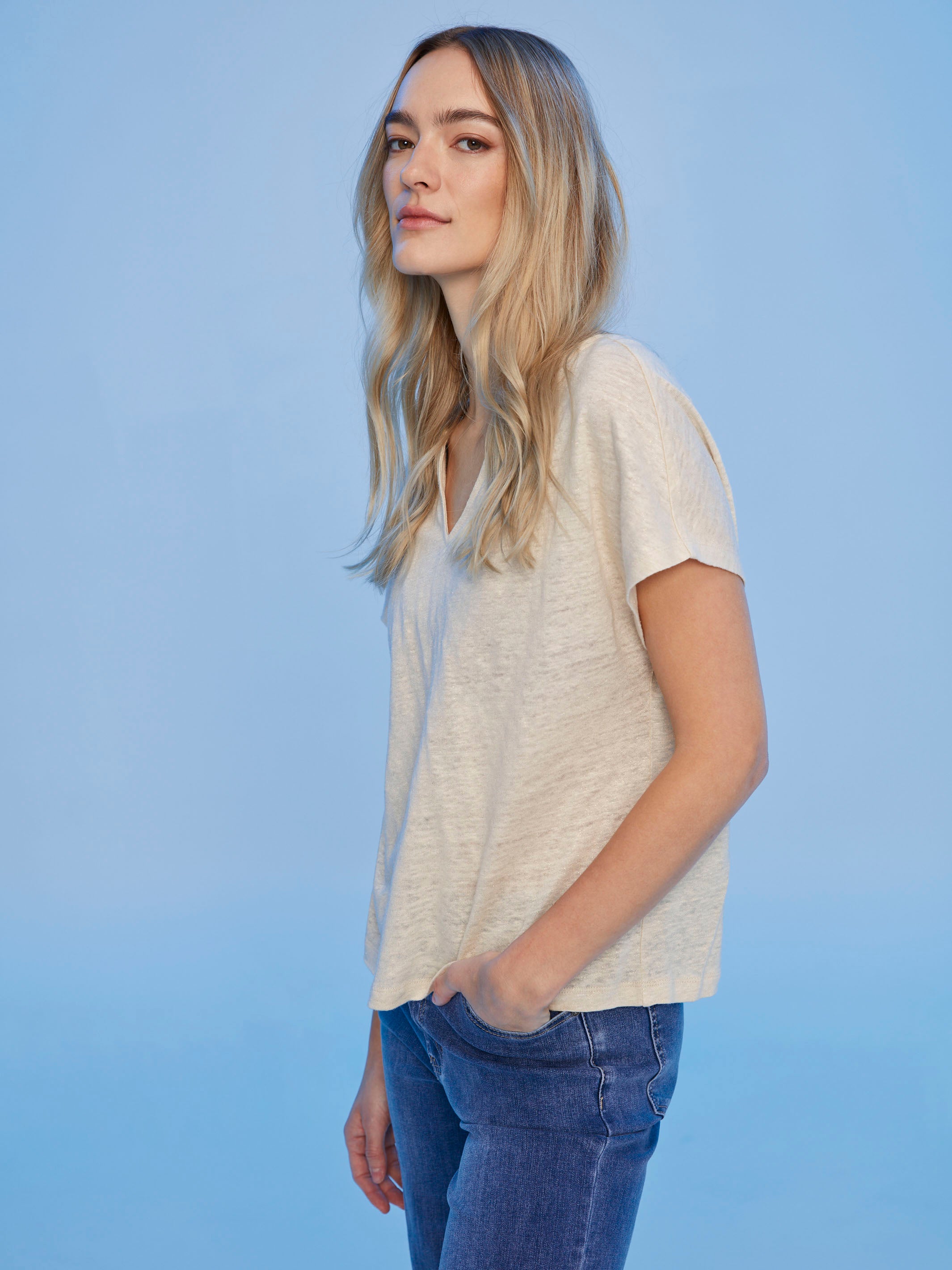 Elegant Foil Print Linen Blend Dolman Top in Champagne - Perfect for Casual Outings, Date Nights & Summer Fashion