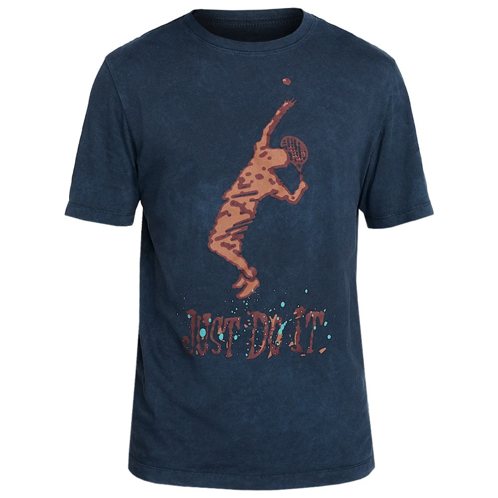 Nike Men's Court Serve Tee - Performance Tennis Shirt, Moisture-Wicking Fabric, Breathable & Comfortable - Armory Navy - Perfect for Tennis, Gym & Casual Wear
