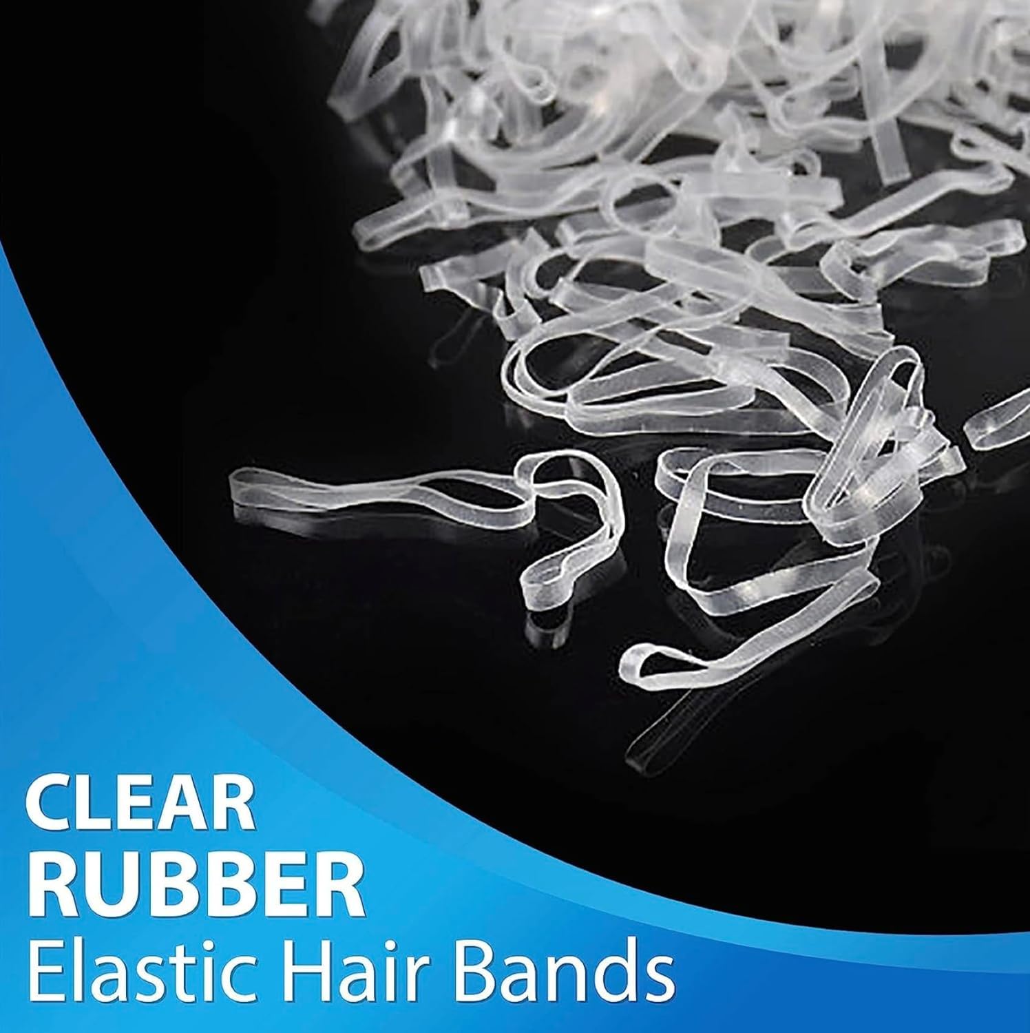 Cosy Companions™ 250-Pack Clear Elastic Hair Bands - Invisible Hair Ties for Women & Girls - No-Slip Small Rubber Bands for Ponytails, Braids & Bun Hairstyles - Perfect for School, Work & Daily Use