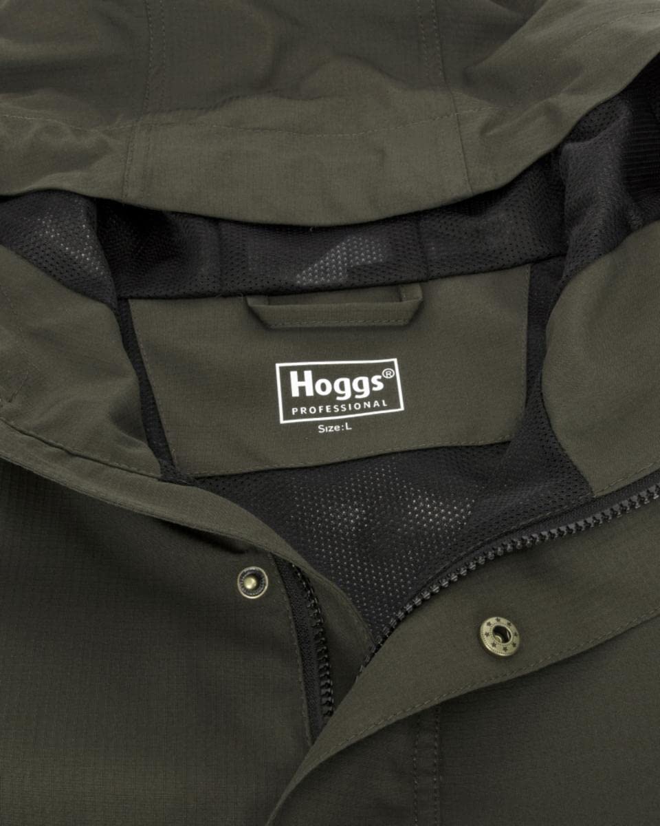 Hoggs of Fife Green King II Waterproof Smock Jacket for Men - Water-Resistant Outdoor Hunting & Fishing Coat (Green) - Ideal for Rainy Weather, Hiking & Farm Work