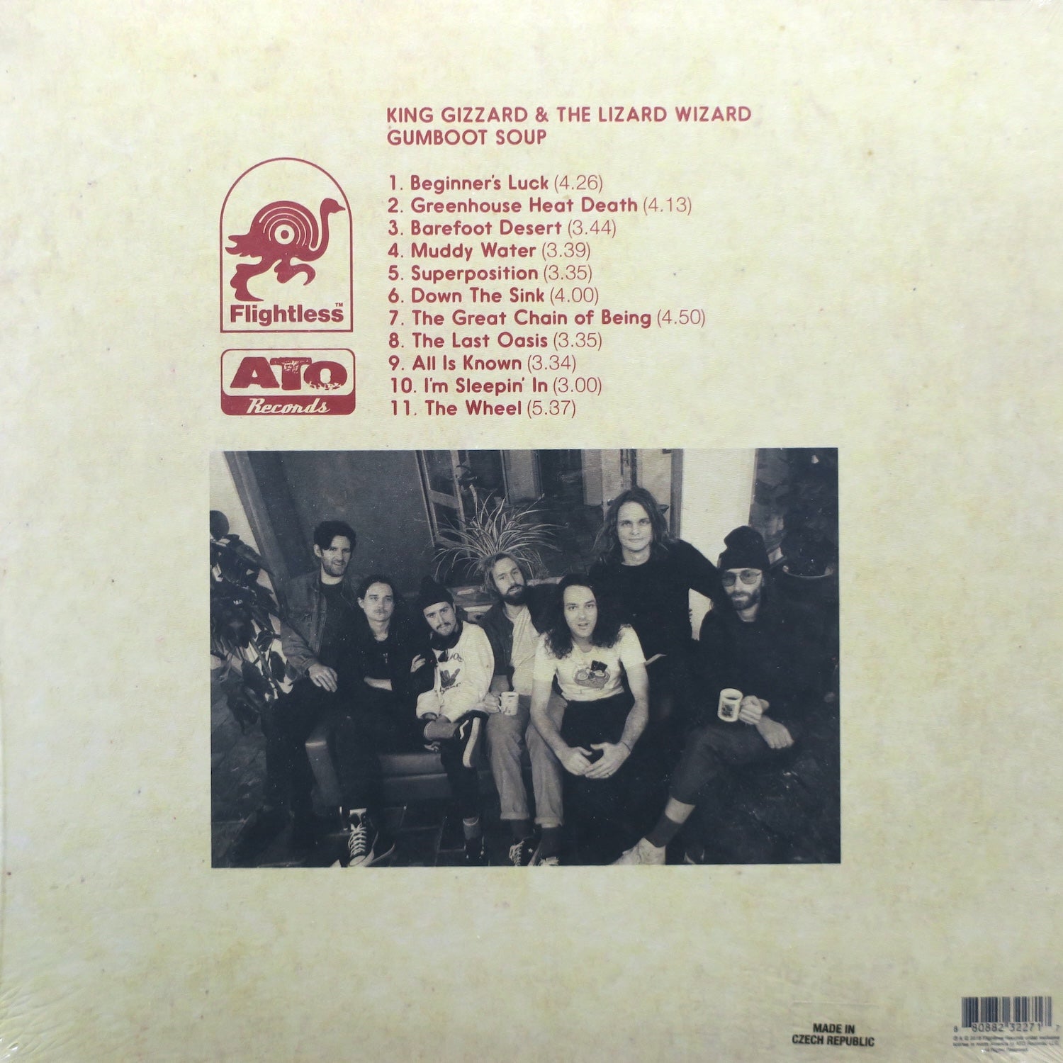 KING GIZZARD & THE LIZARD WIZARD 'Gumboot Soup' Limited Edition Orange/Black/Red Splatter Vinyl LP Record - Perfect for Music Collectors & Vinyl Enthusiasts