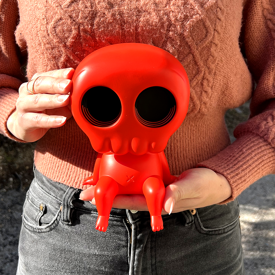 Mike Mitchell SKULLY Vinyl Figure - Limited Edition Red Variant Collectible for Home Decor & Pop Culture Display