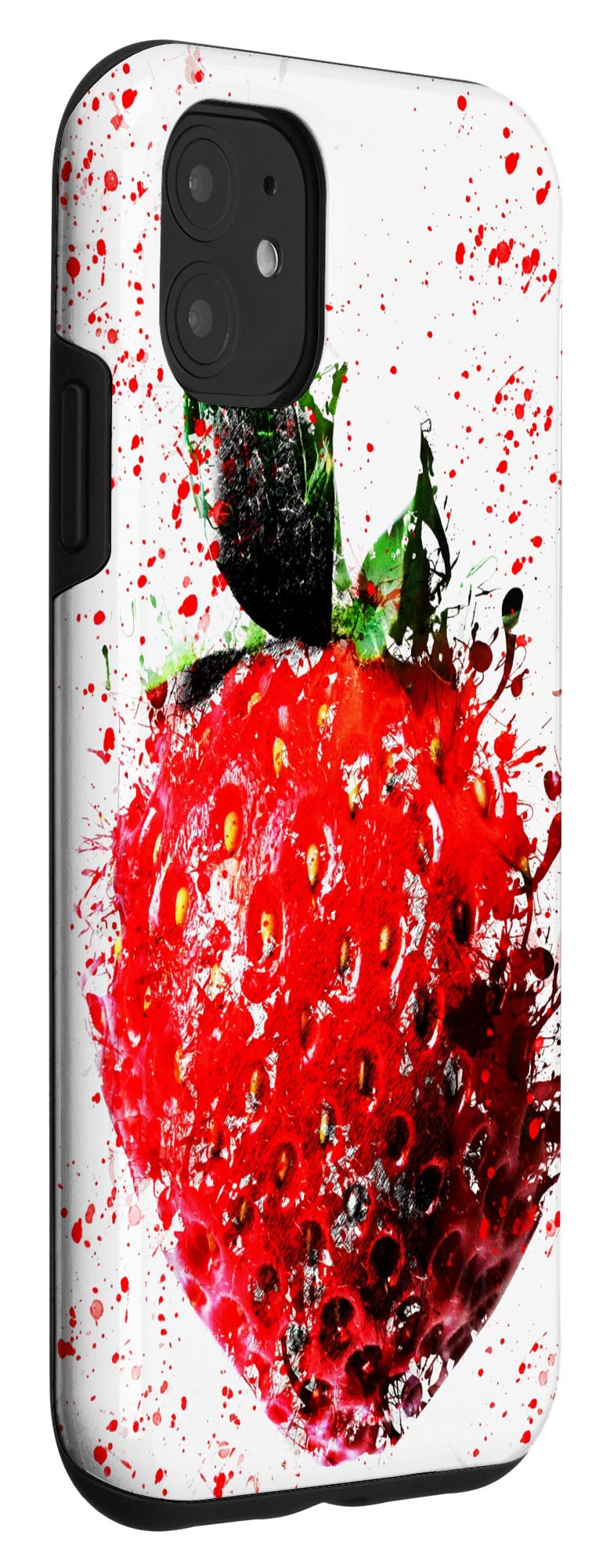 iPhone 11 Case - Strawberry Watercolor Design Cute Fruit Phone Cover for Women Girls - Perfect for Daily Use, Travel & Gift Giving