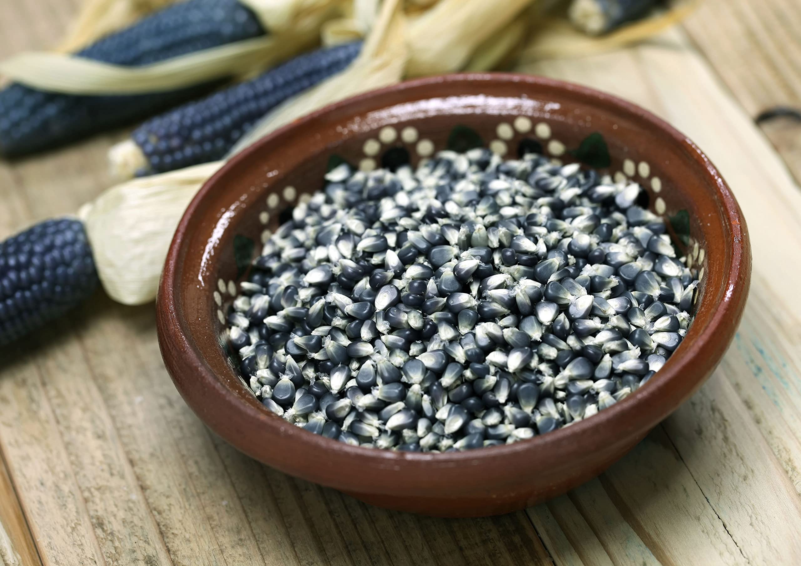 Organic Non-GMO Blue Corn Kernels - 20 lb Bulk Whole Dried Corn for Grinding | Vegan Cereal Grain Rich in Vitamin B6 & Phosphorus | Perfect for Soups, Stews, Casseroles, Tamales & Cornbread Baking
